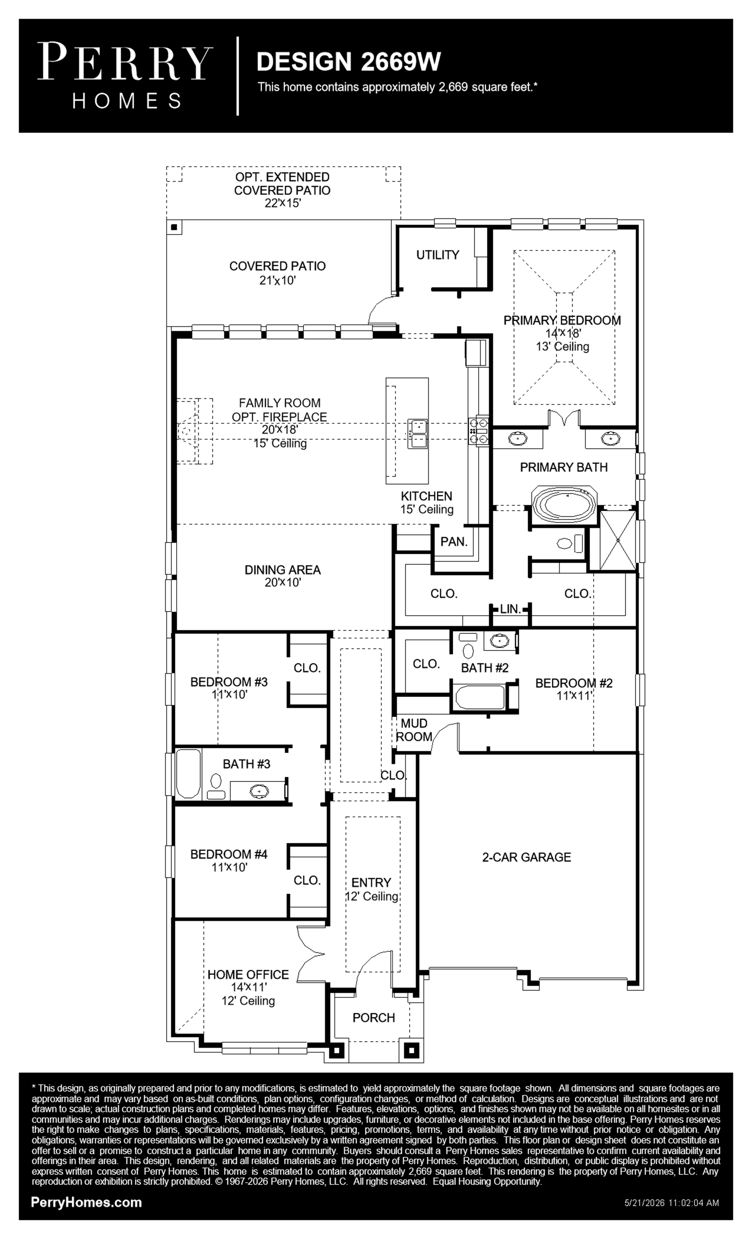 Design 2669W floor plan drawing
