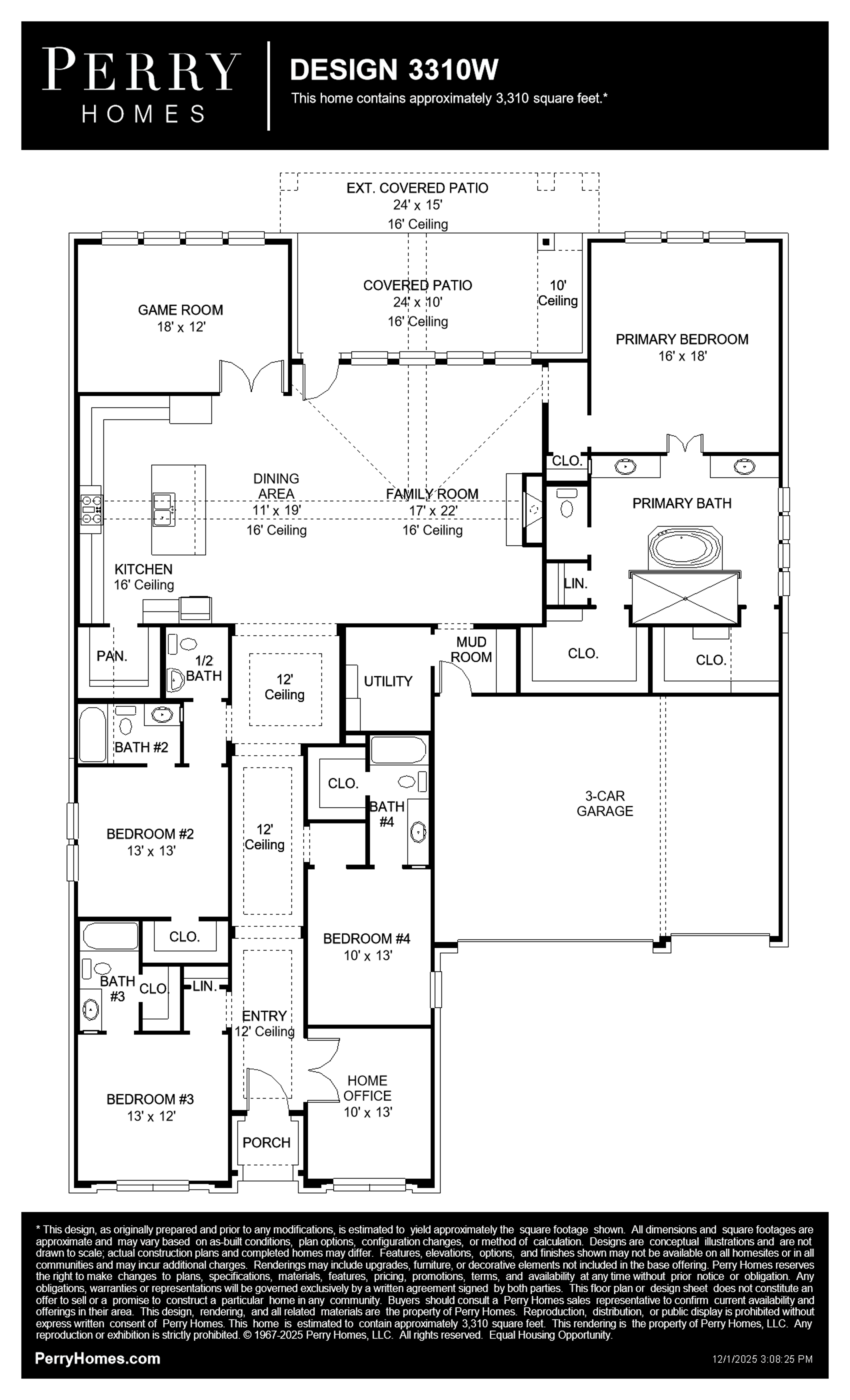 Design 3310W floor plan drawing