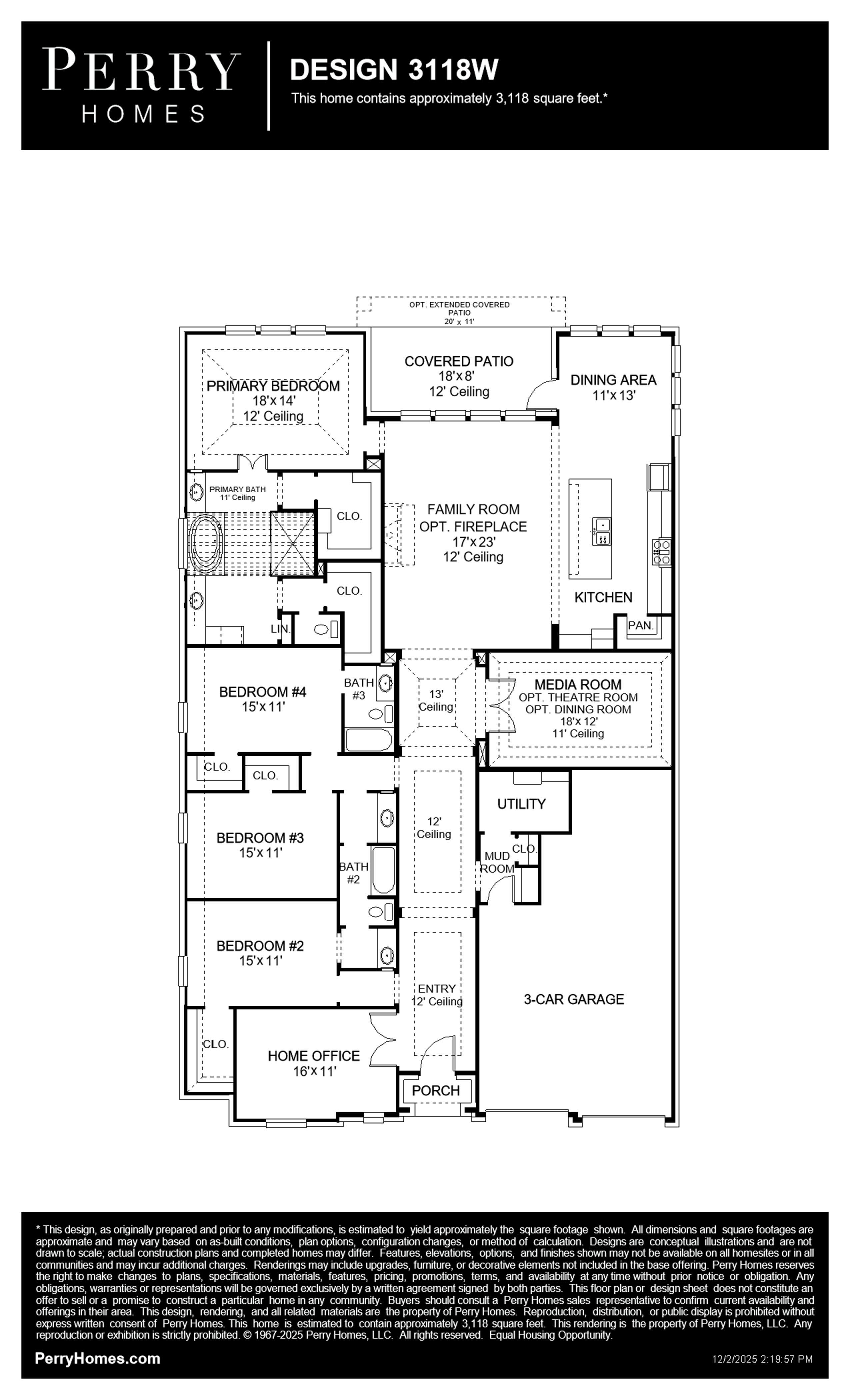 Design 3118W floor plan drawing