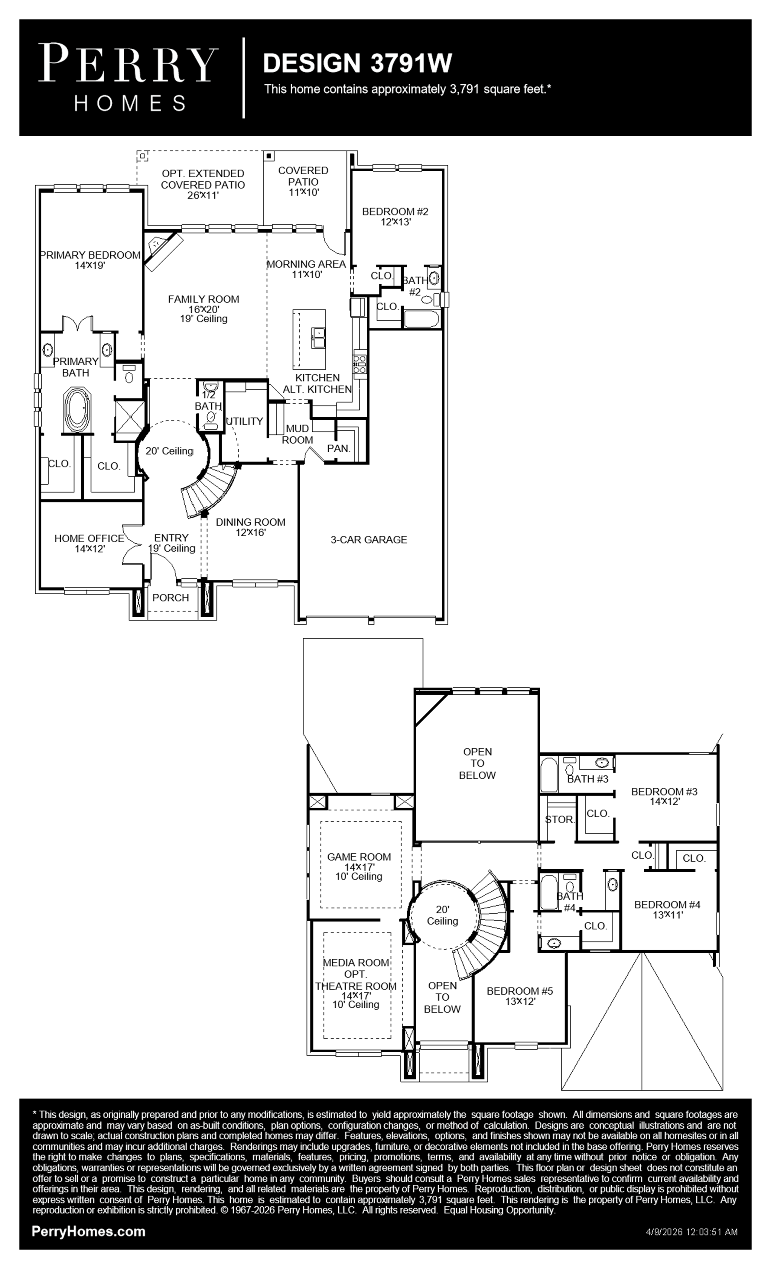 Design 3791W floor plan drawing