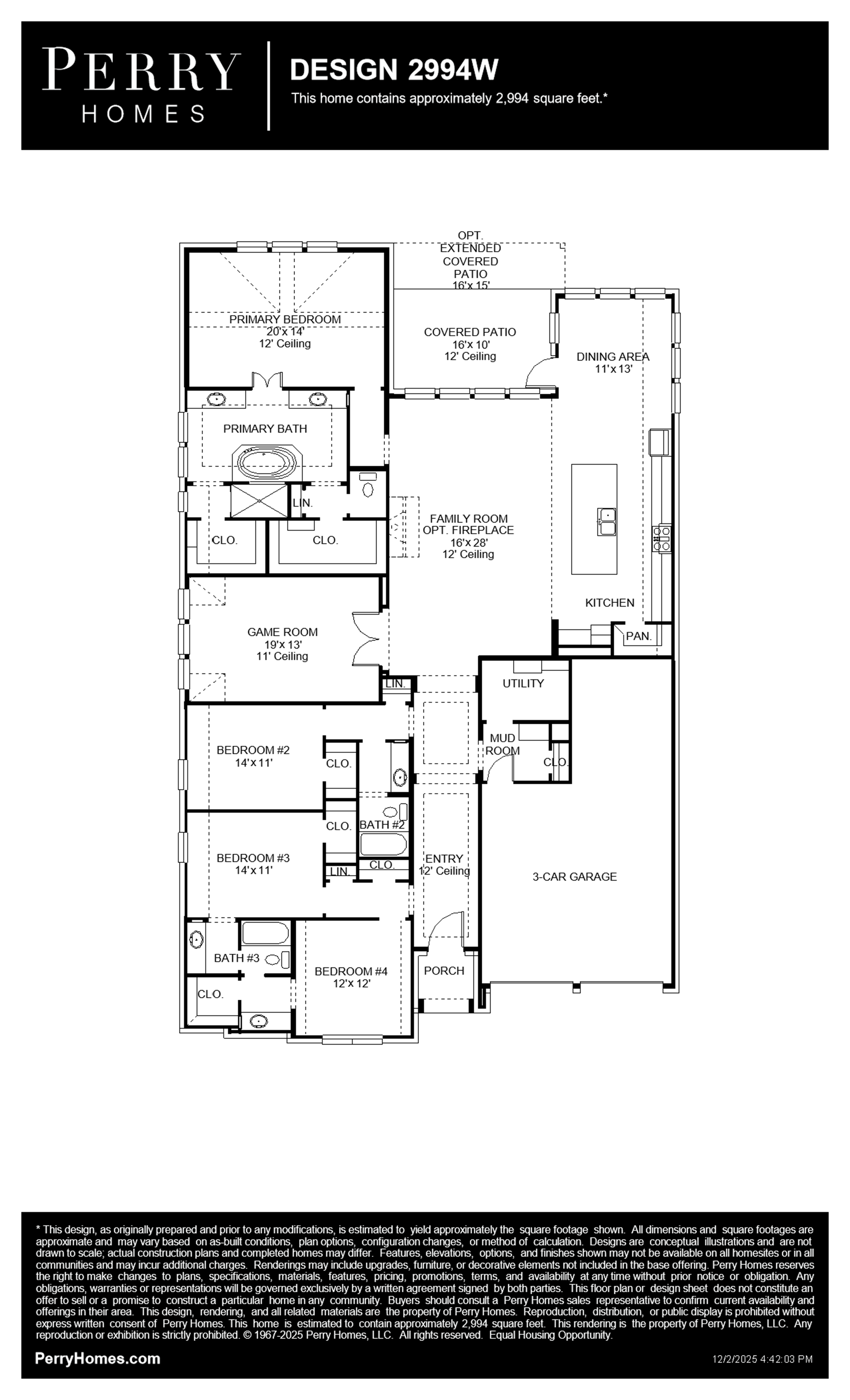 Design 2994W floor plan drawing