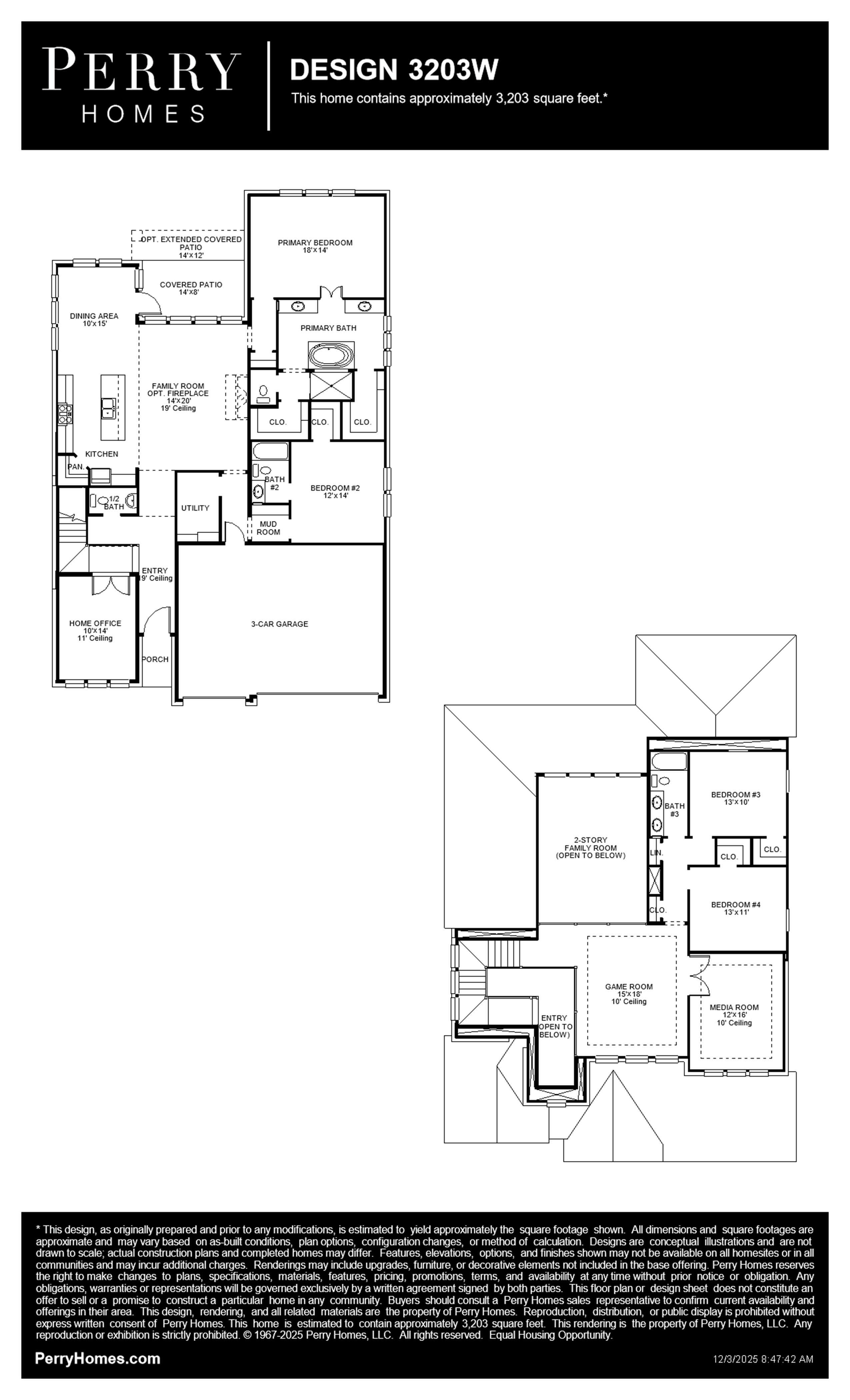 Design 3203W floor plan drawing