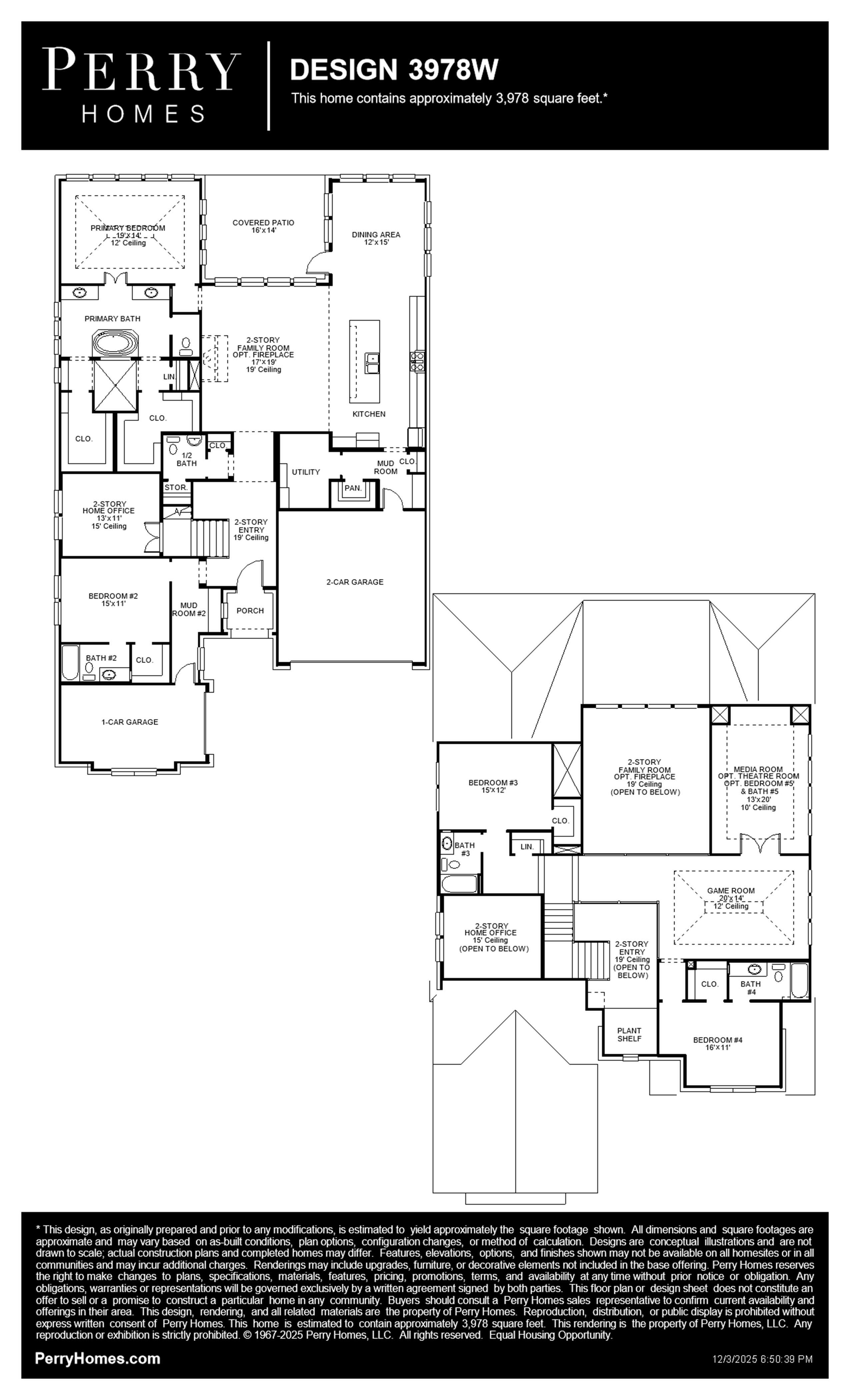 Design 3978W floor plan drawing