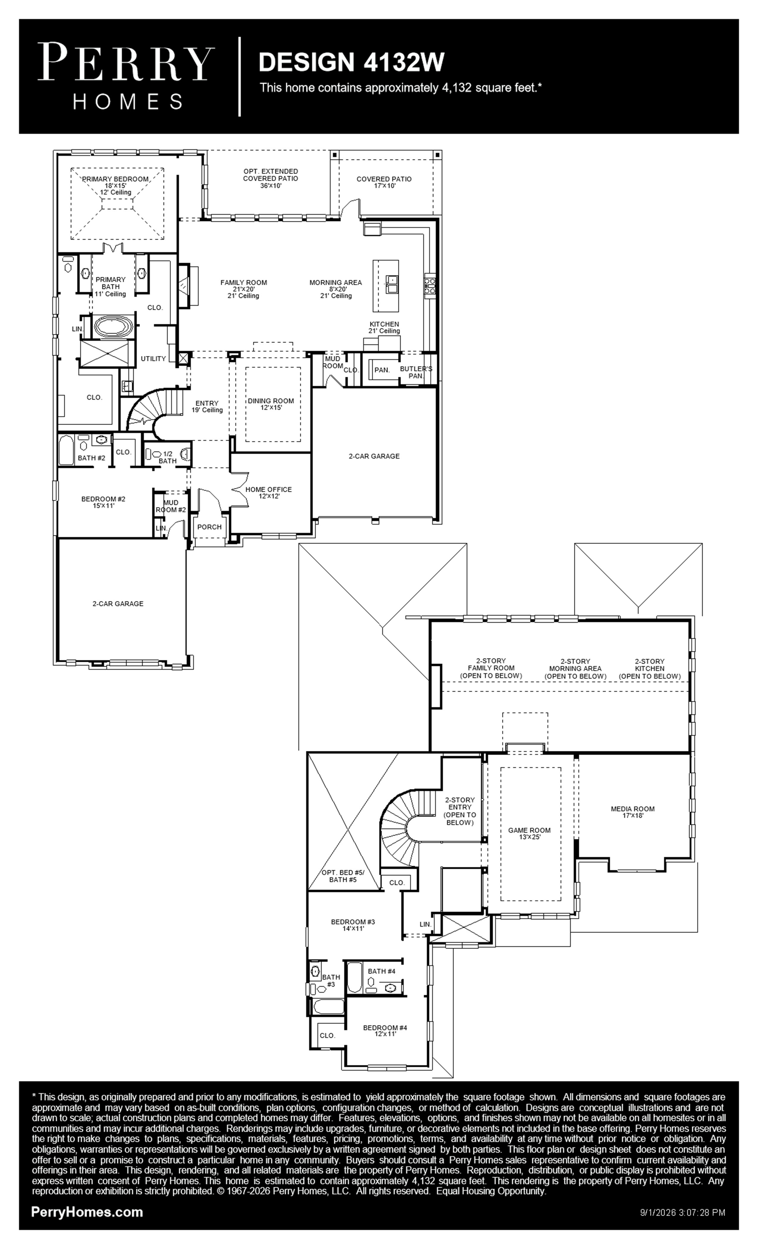 Design 4132W floor plan drawing