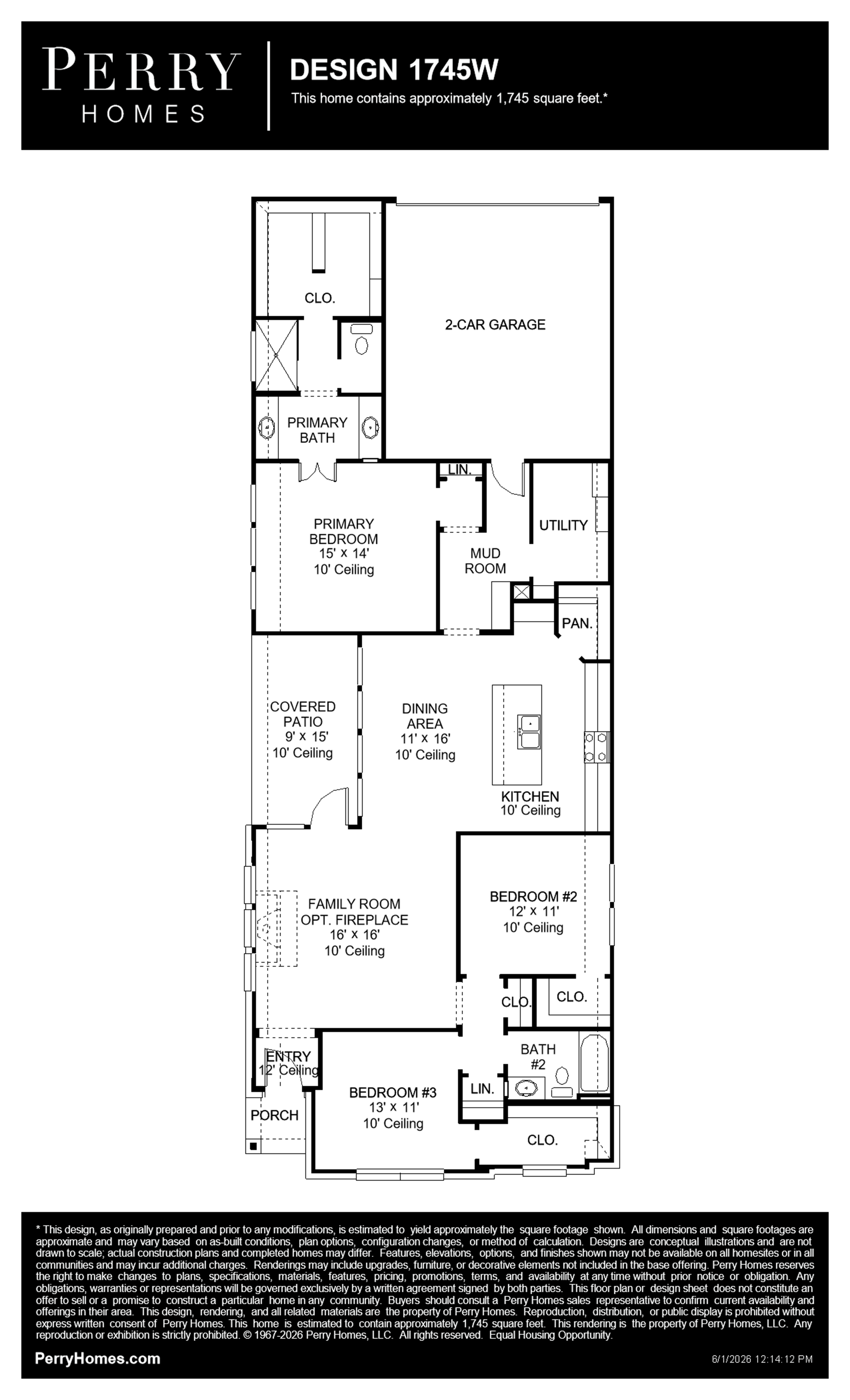 Design 1745W floor plan drawing