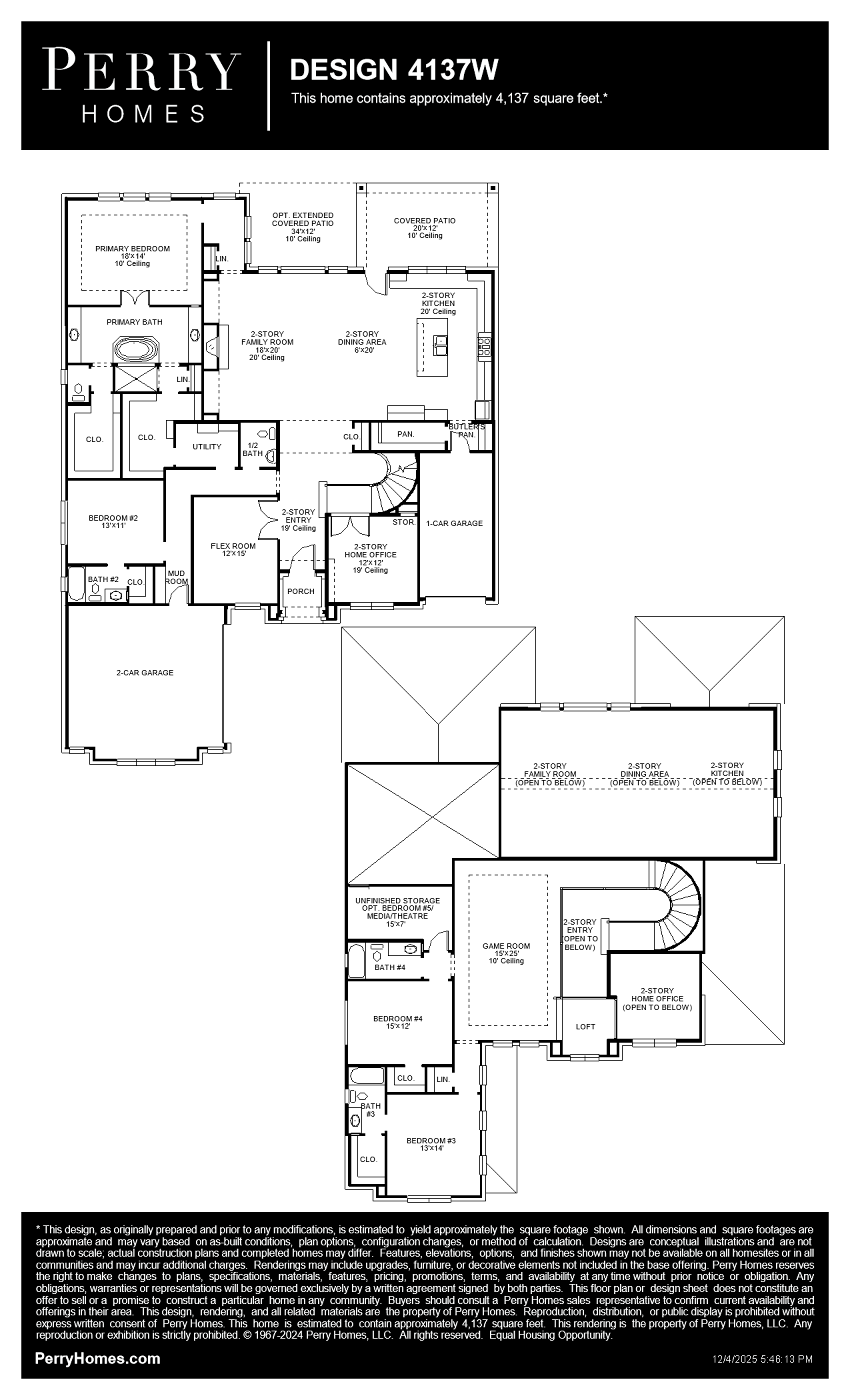 Design 4137W floor plan drawing