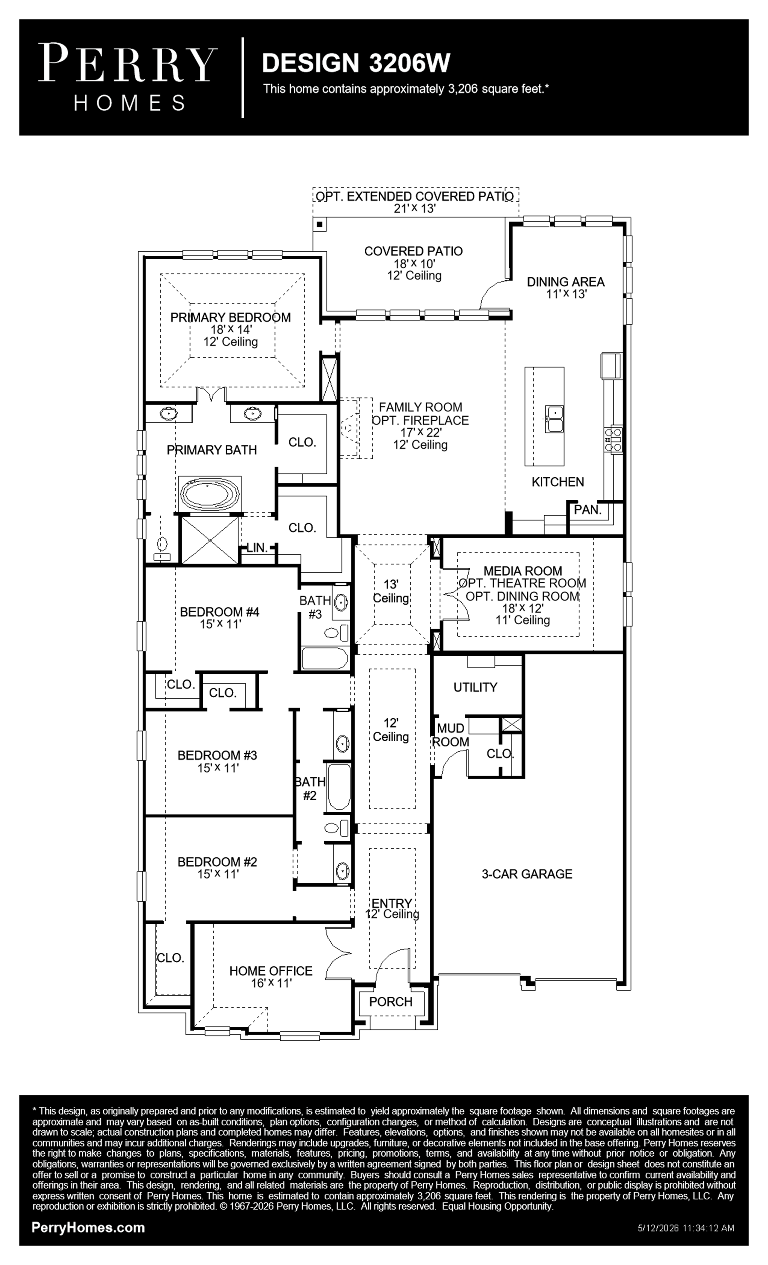 Design 3206W floor plan drawing