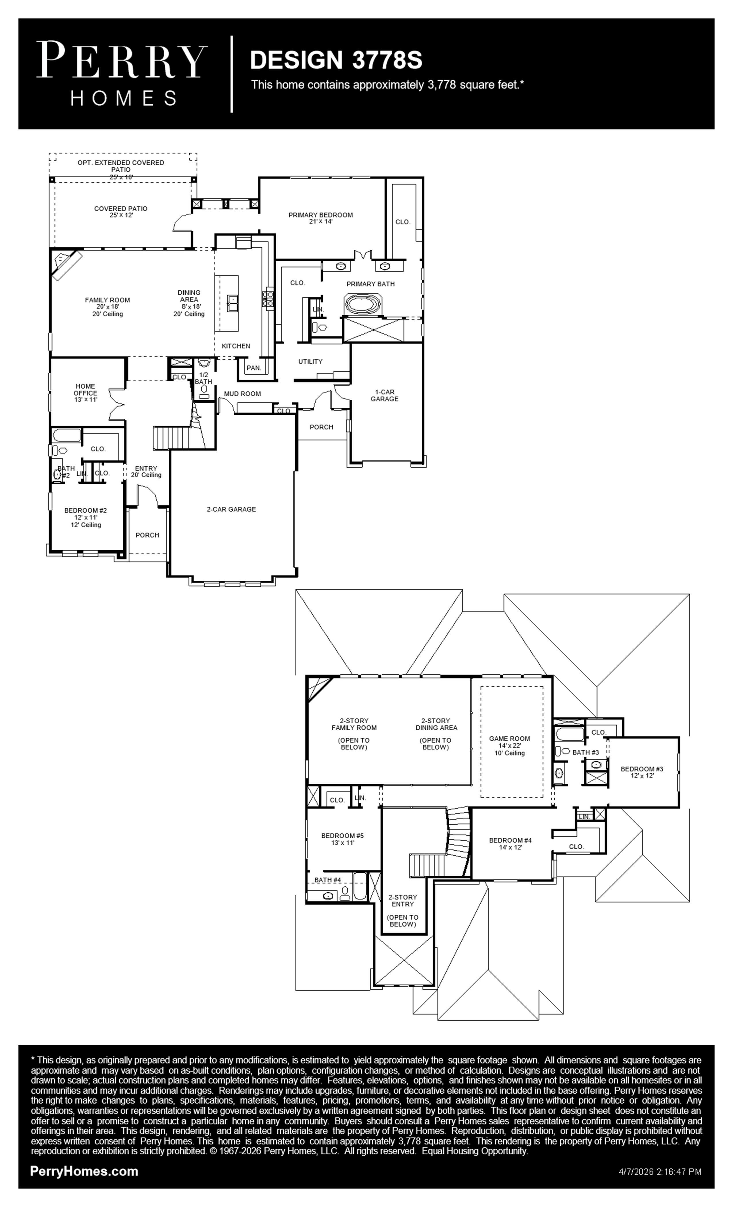 Design 3778S floor plan drawing