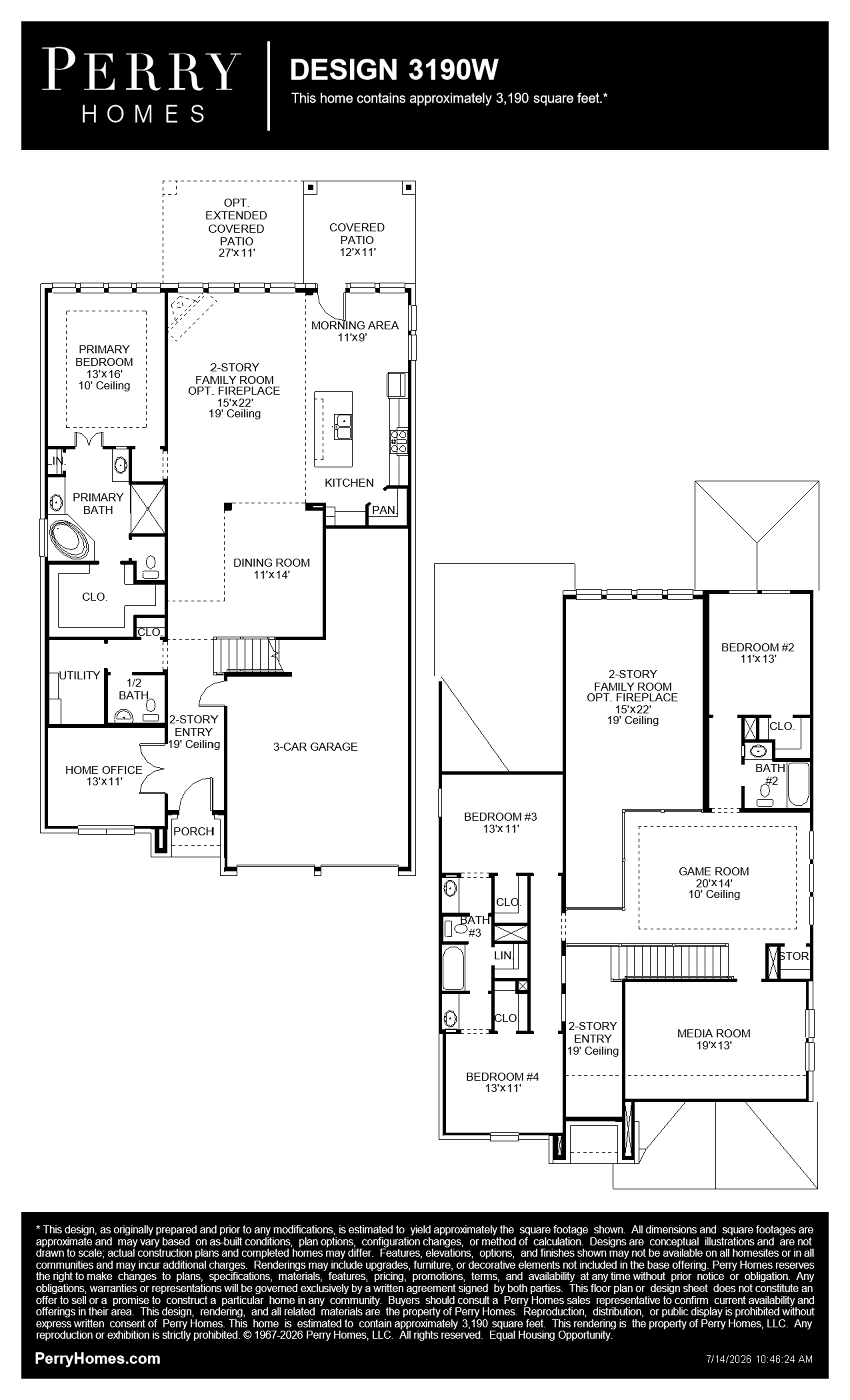 Design 3190W floor plan drawing