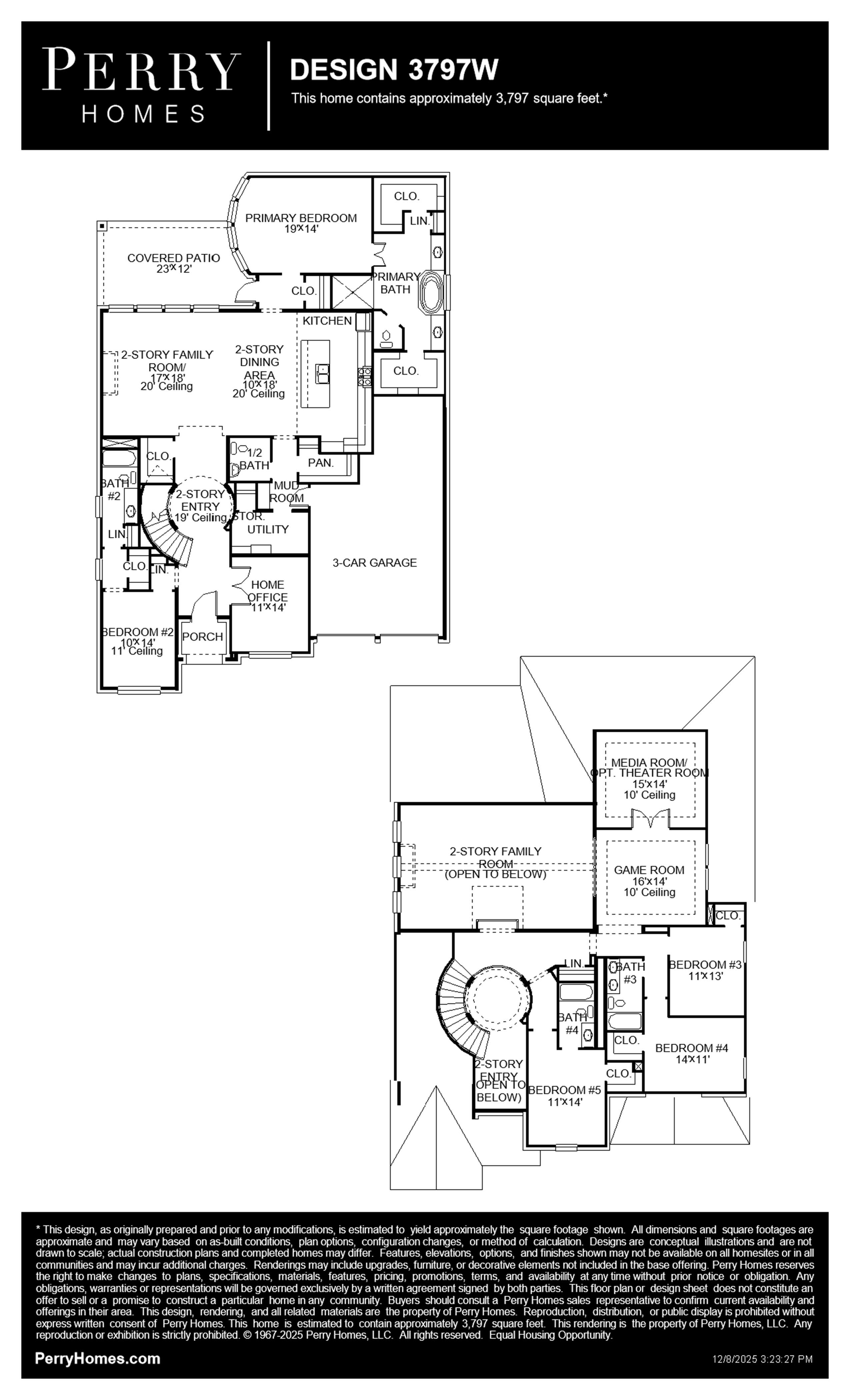 Design 3797W floor plan drawing