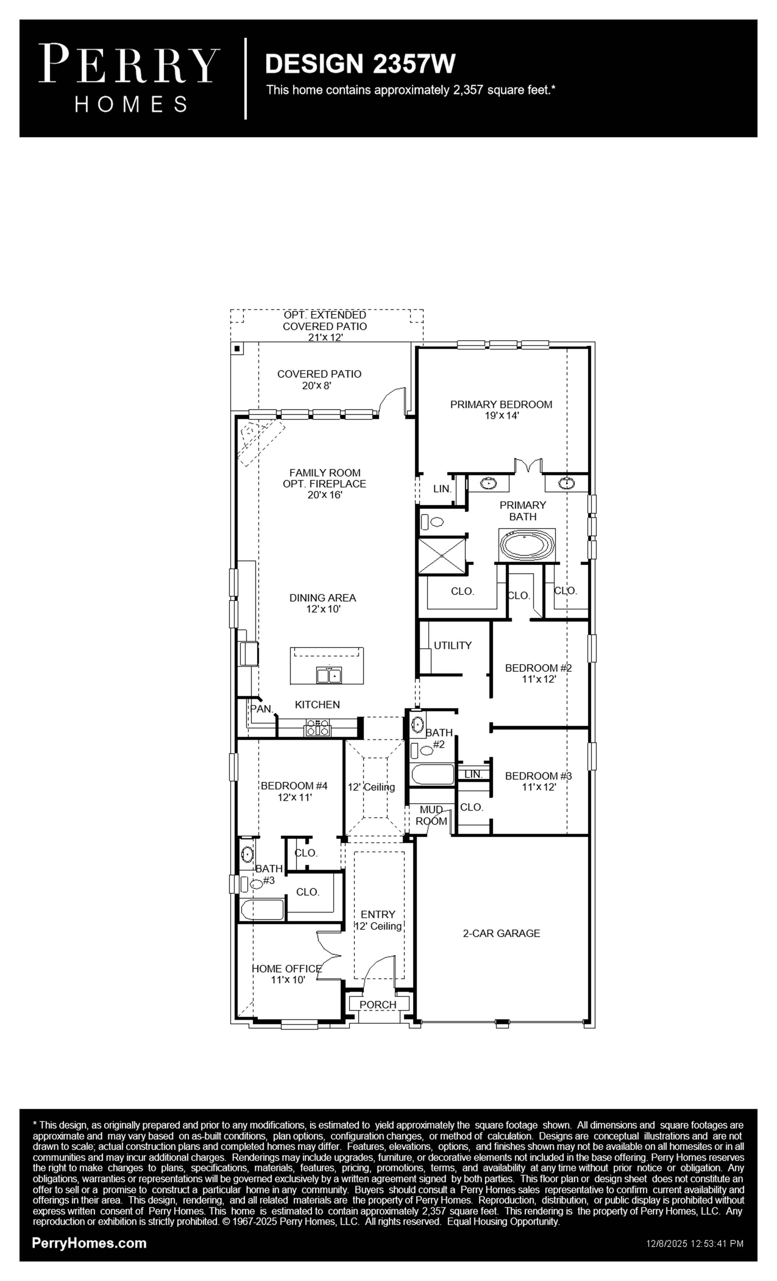 Design 2357W floor plan drawing