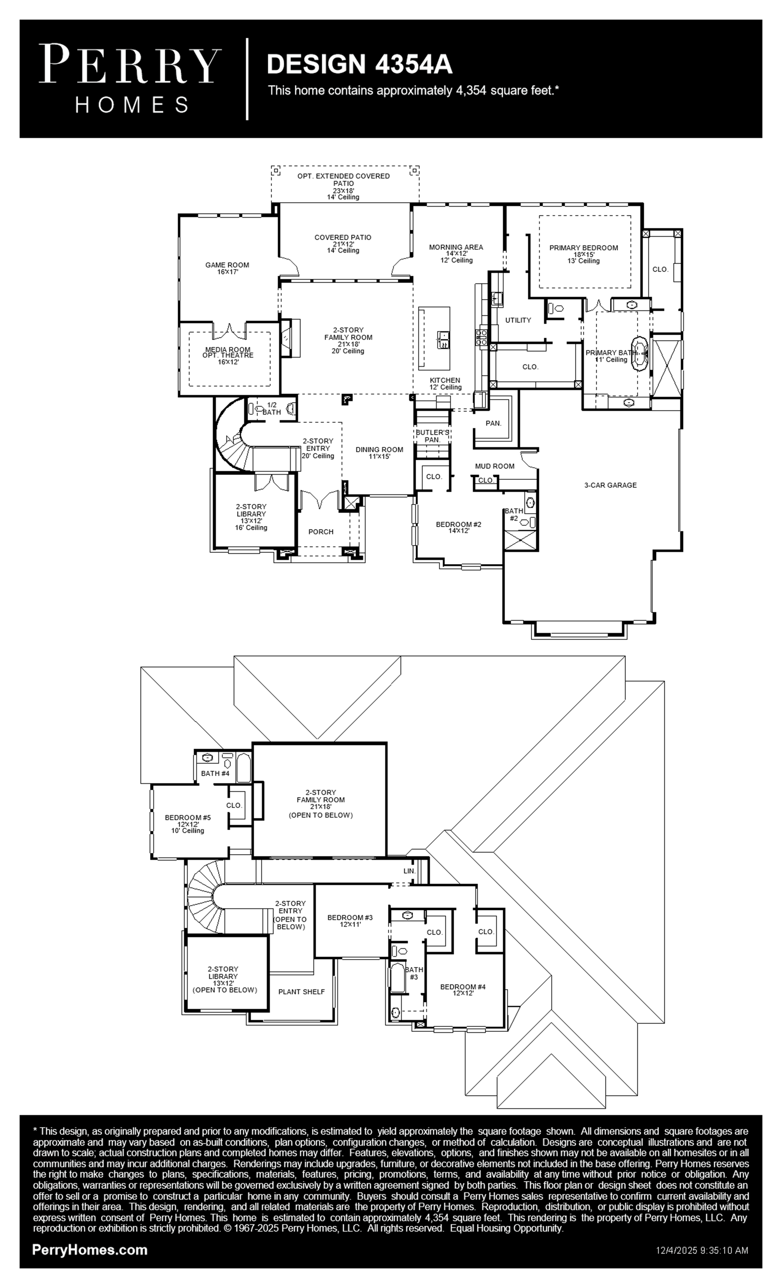 Design 4354A floor plan drawing