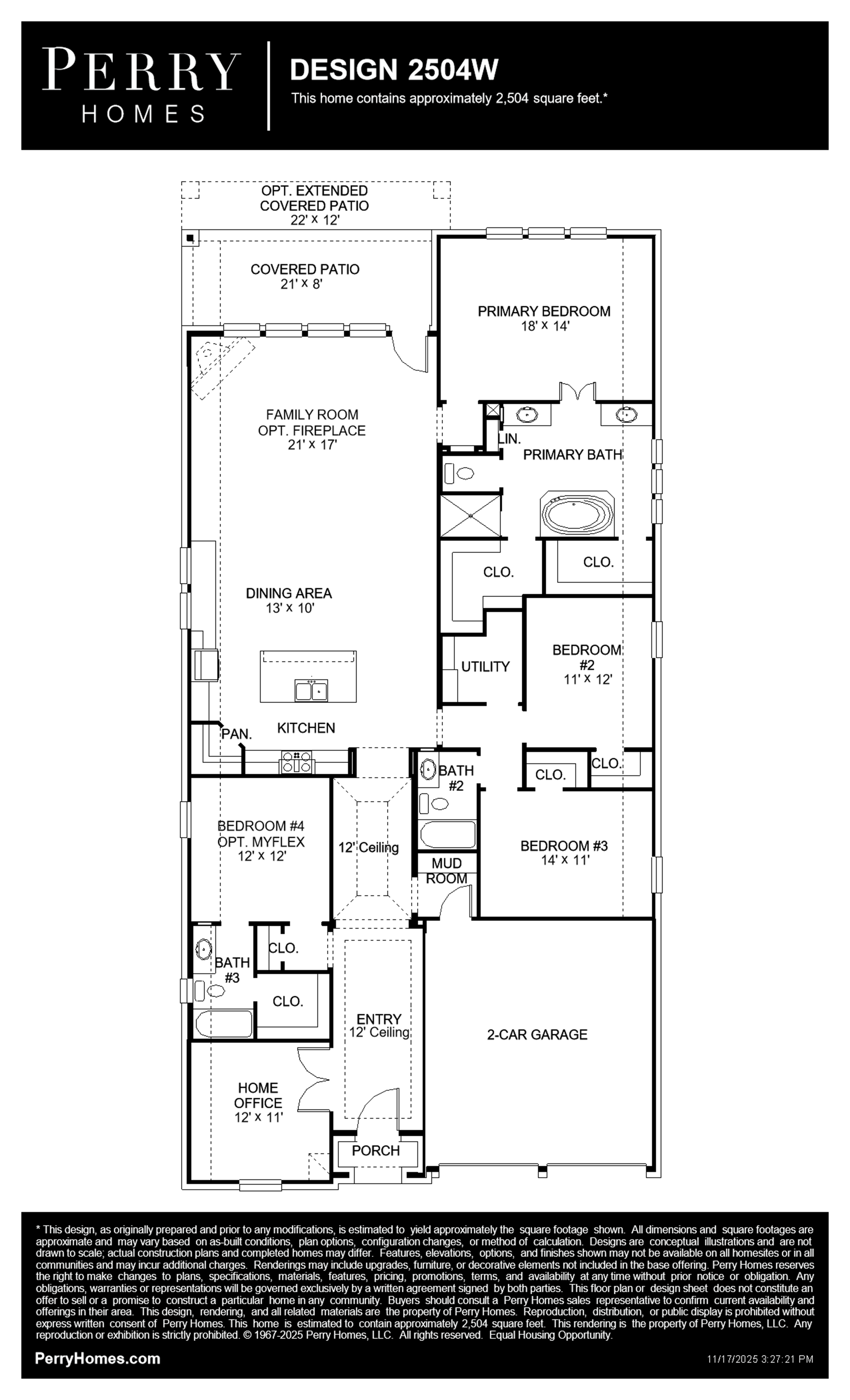 Design 2504W floor plan drawing