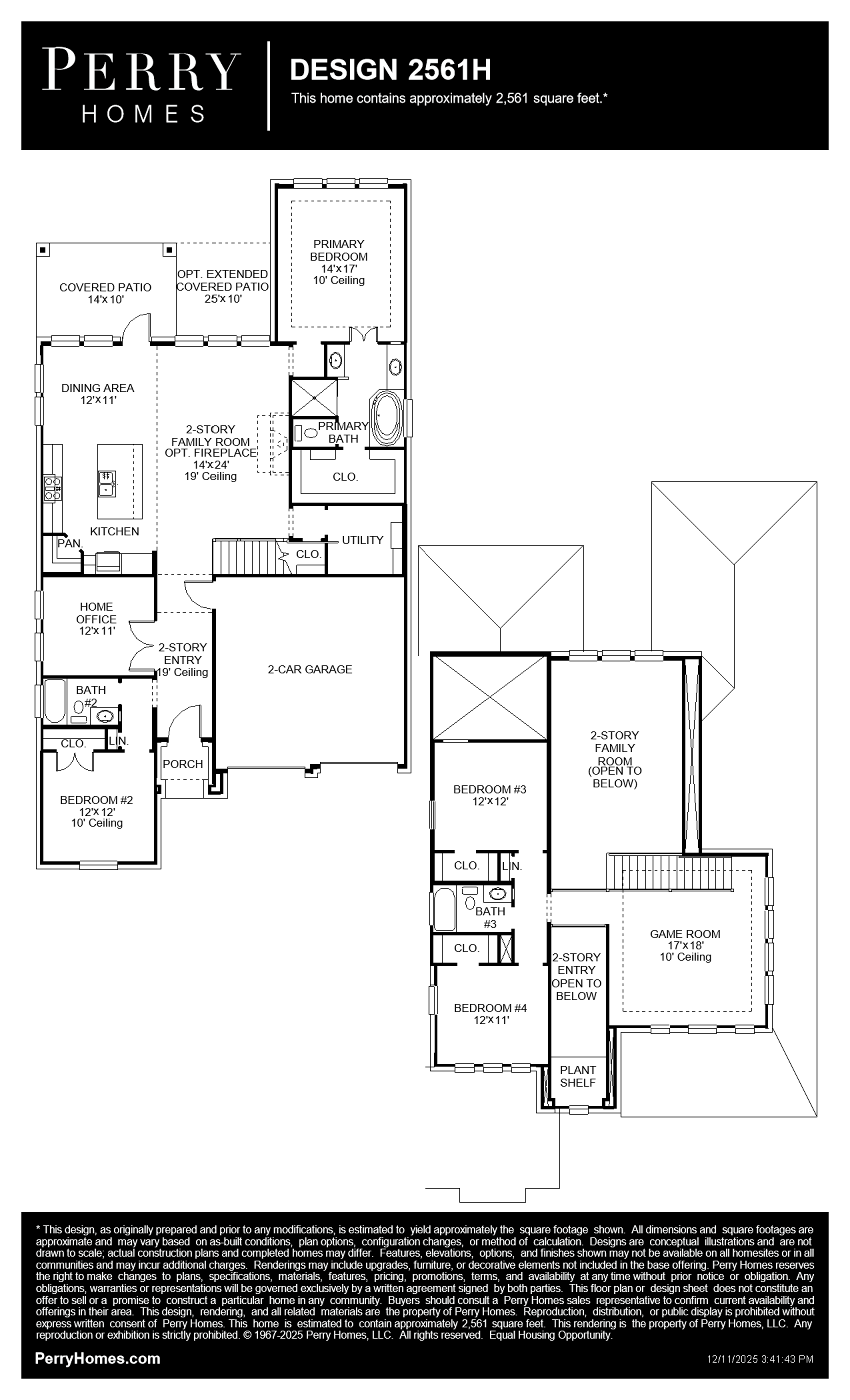 Design 2561H floor plan drawing