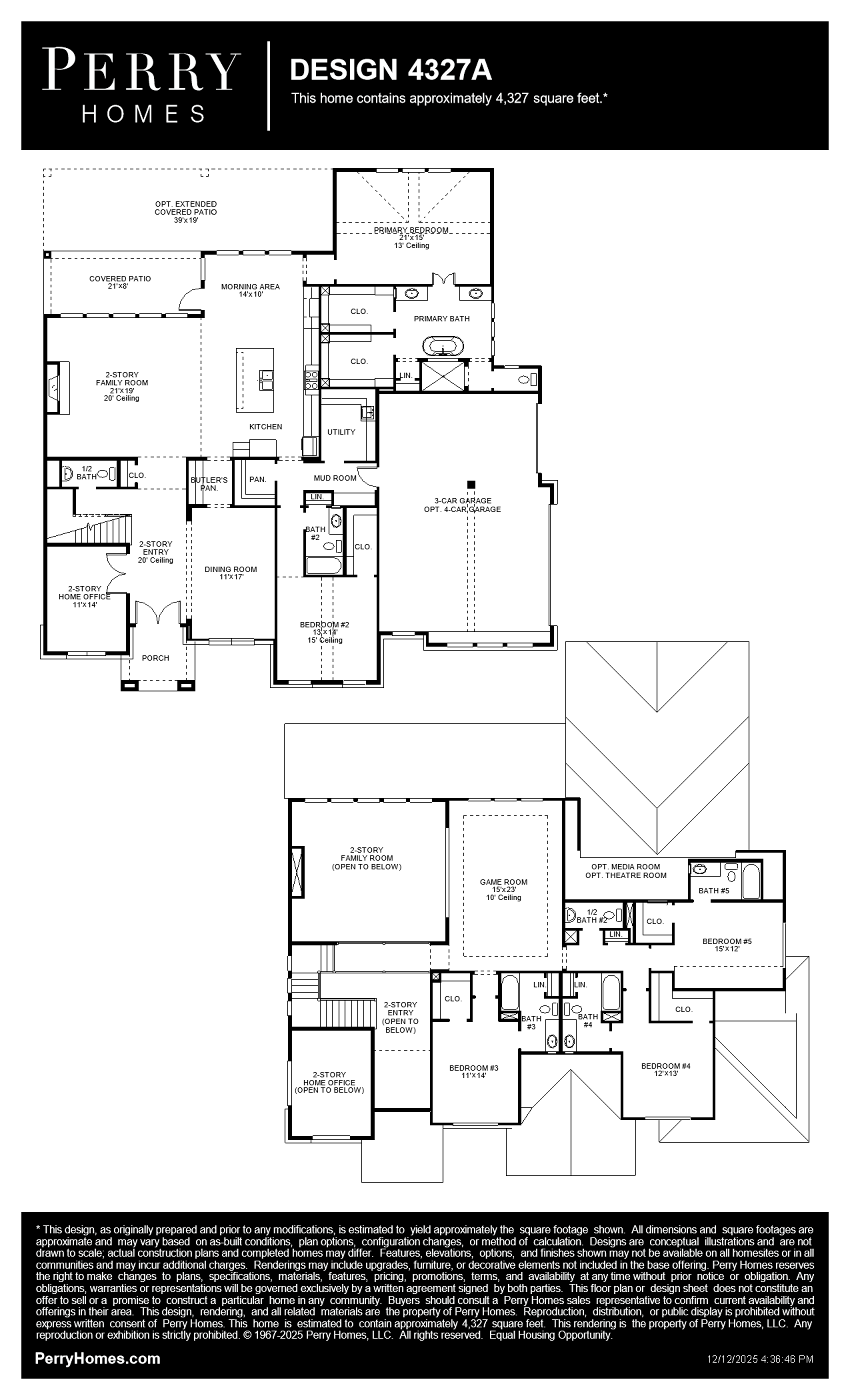 Design 4327A floor plan drawing