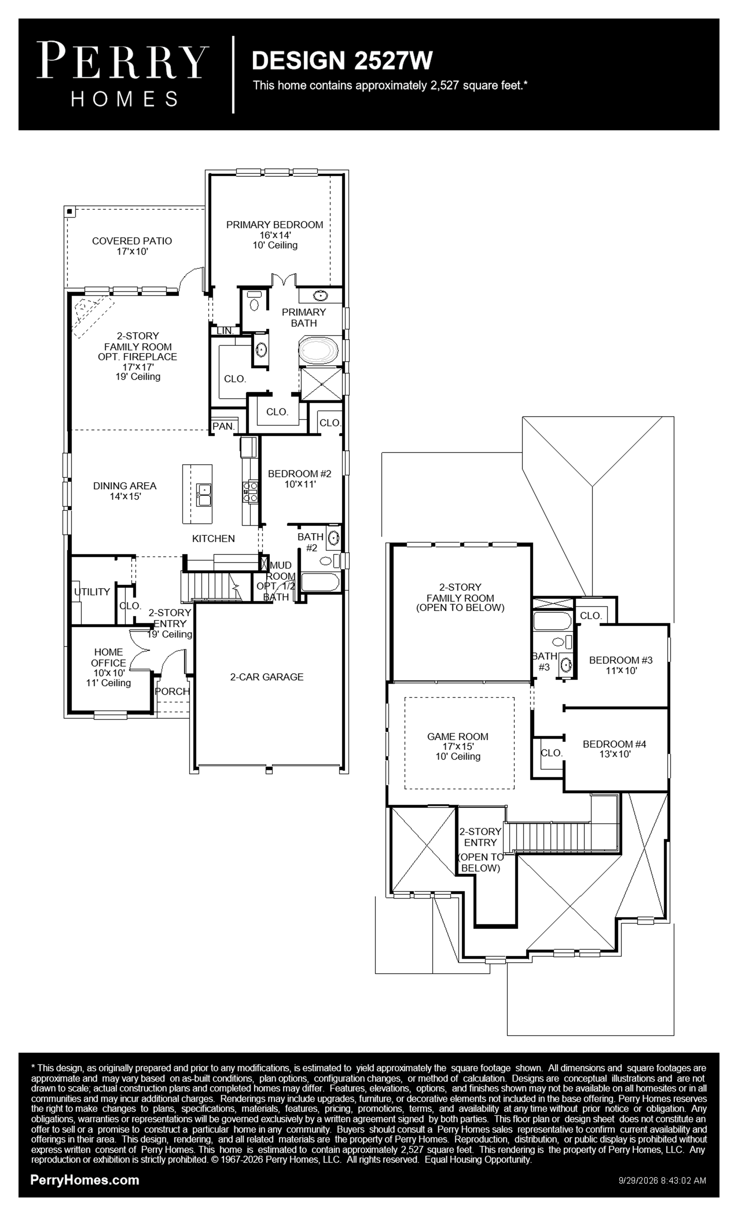 Design 2527W floor plan drawing
