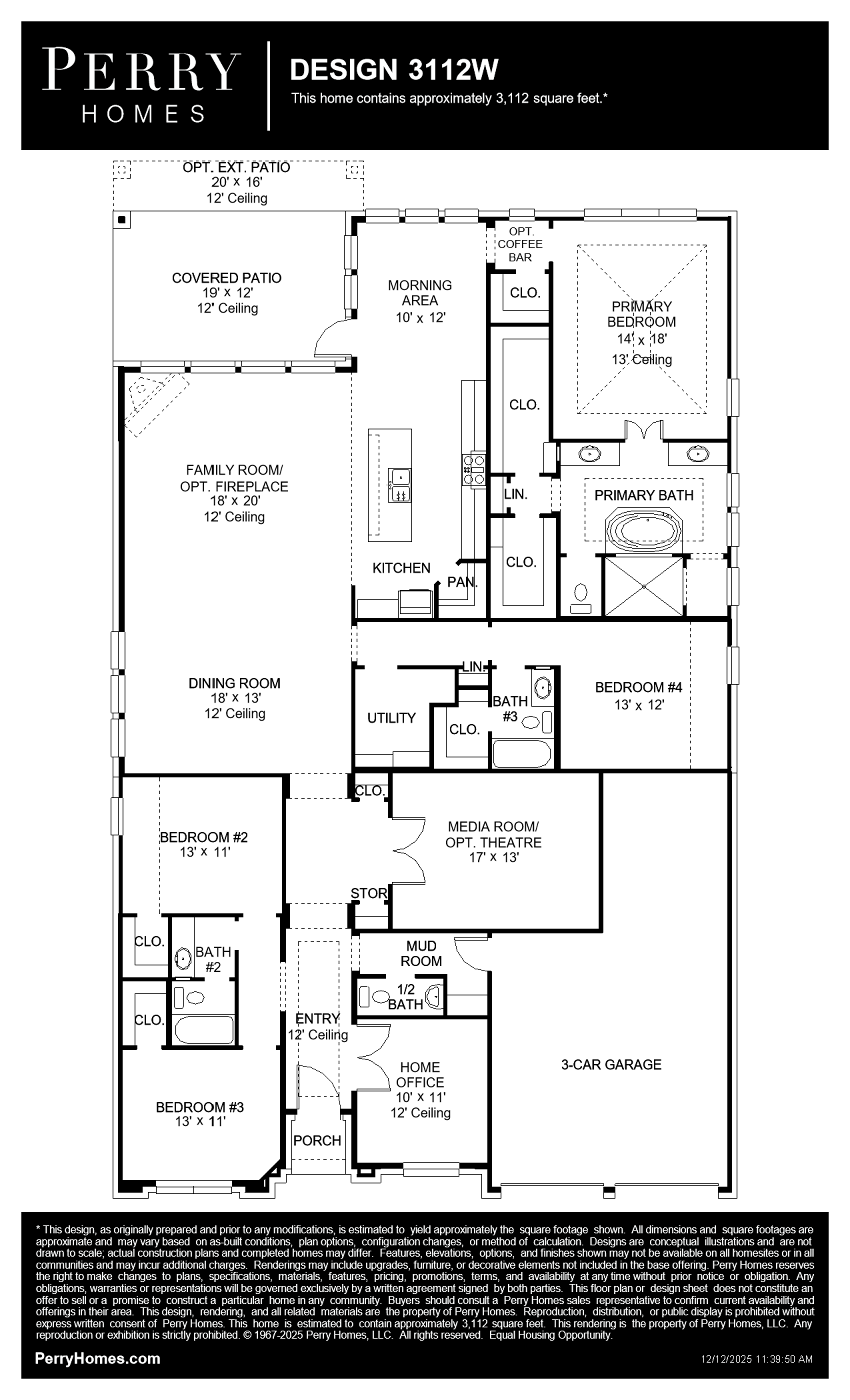 Design 3112W floor plan drawing