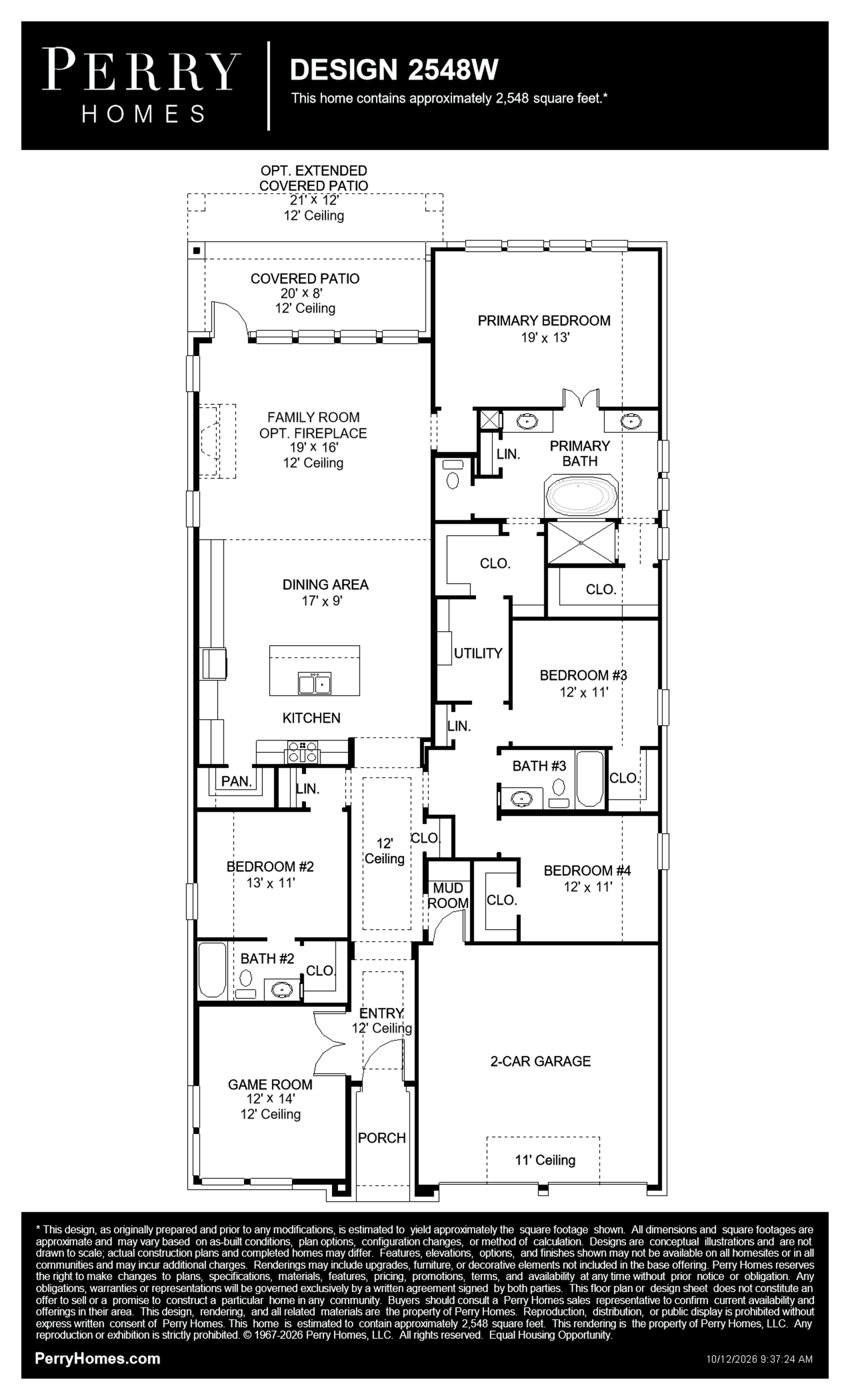 Design 2548W floor plan drawing