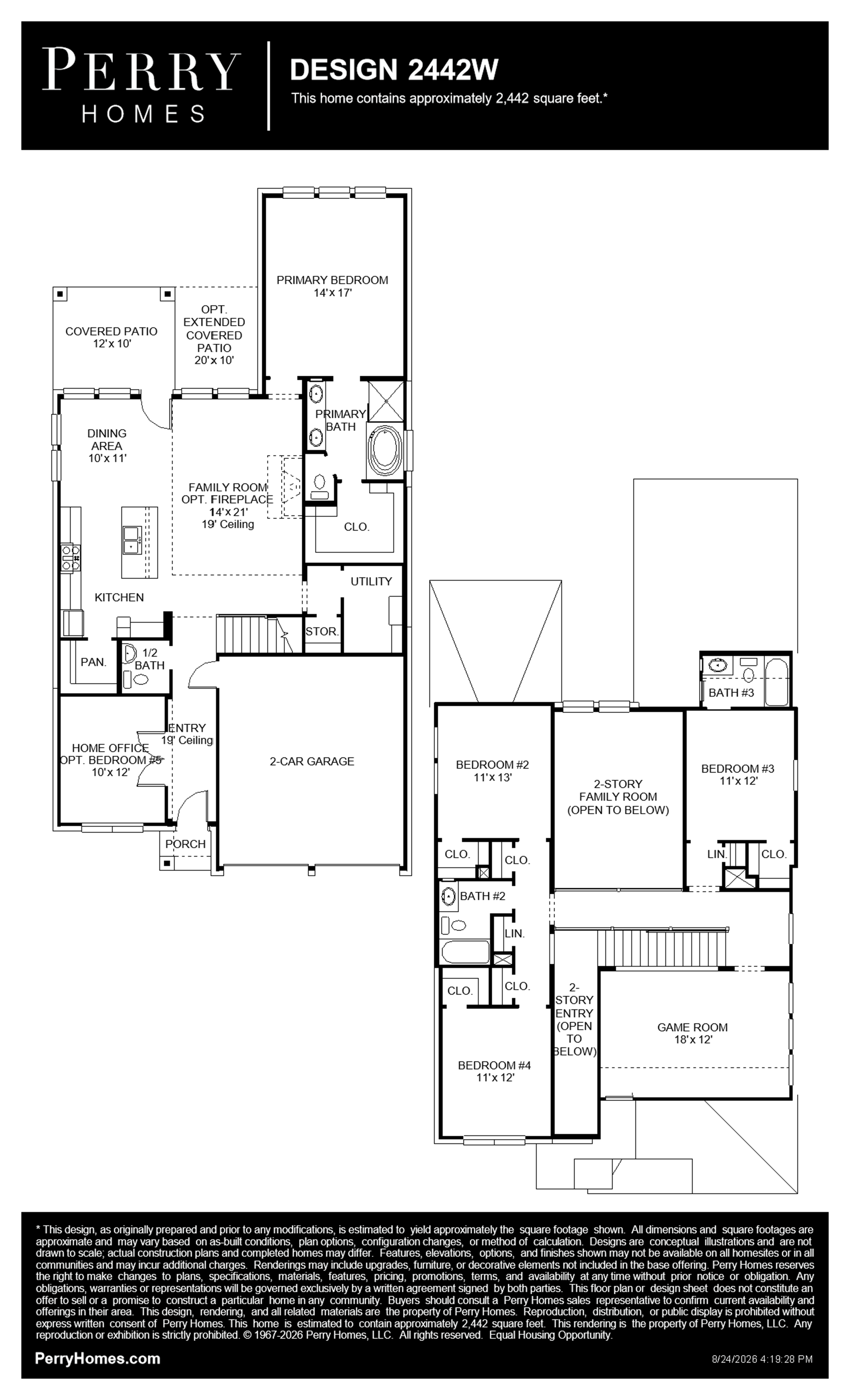 Design 2442W floor plan drawing
