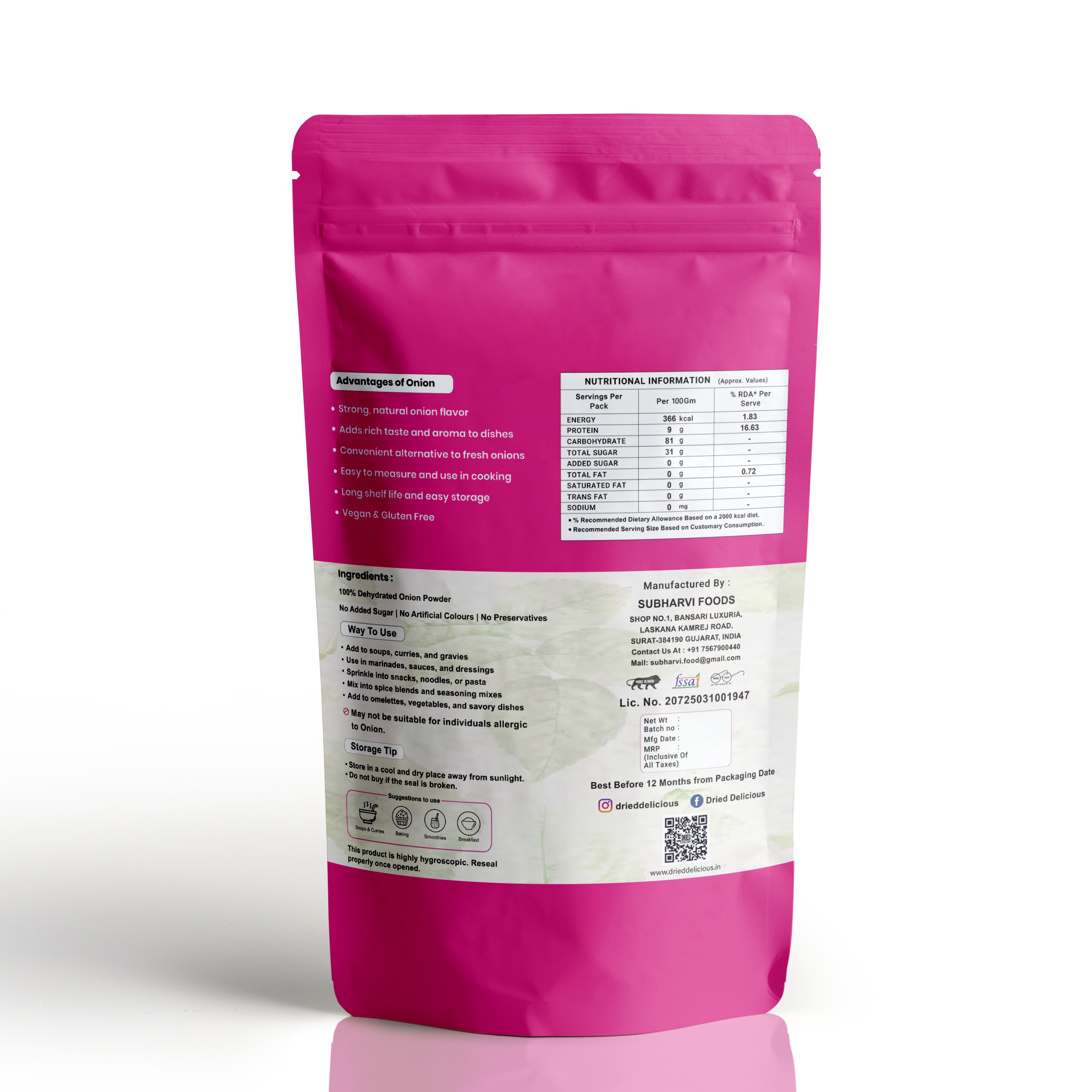 Dried Delicious Dried Onion Powder, 100% Natural, Gluten Free, No Sugar Added,200GM - Thumbnail 2