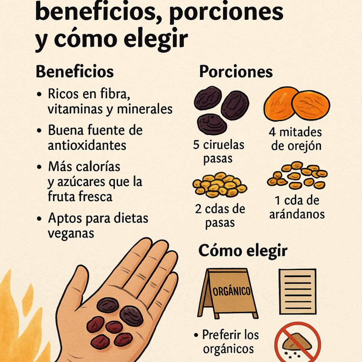 Frutos deshidratados: beneficios, porciones y cómo elegir