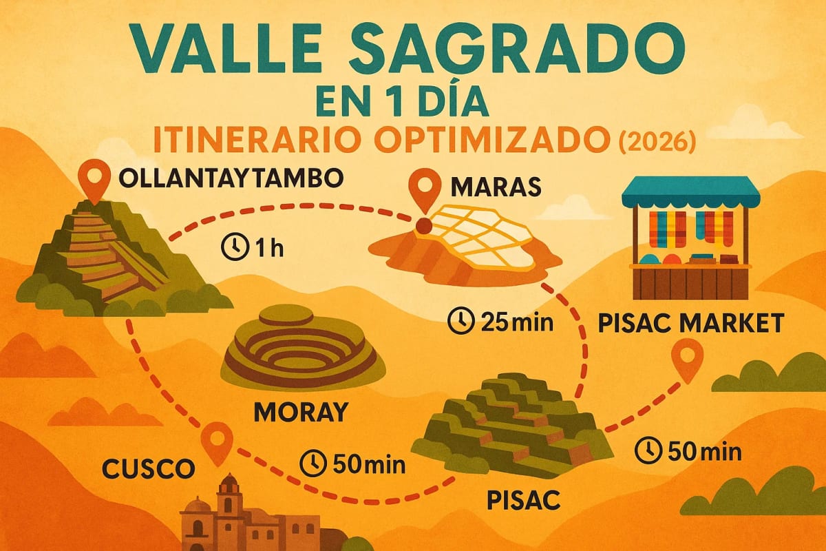 Valle Sagrado en 1 día: itinerario optimizado (2026)