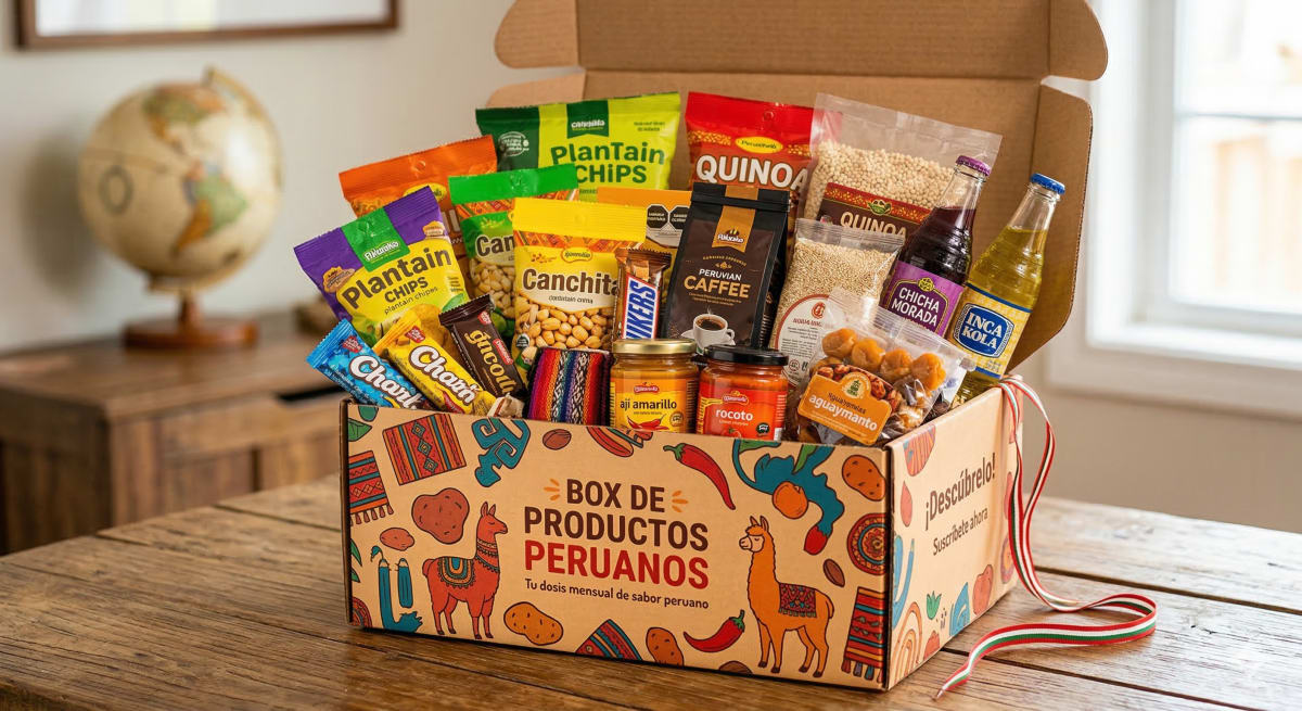 Box de suscripción con productos peruanos variados