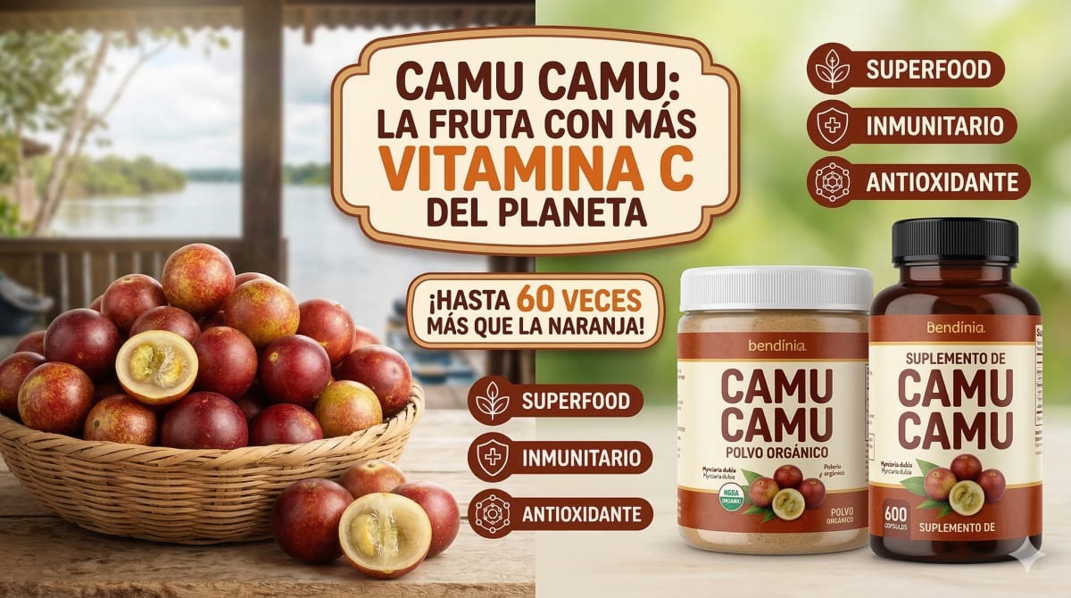 Frutos de camu camu en la Amazonía peruana