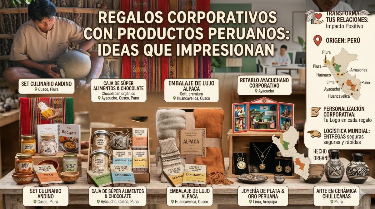 Box de regalo corporativo con productos peruanos