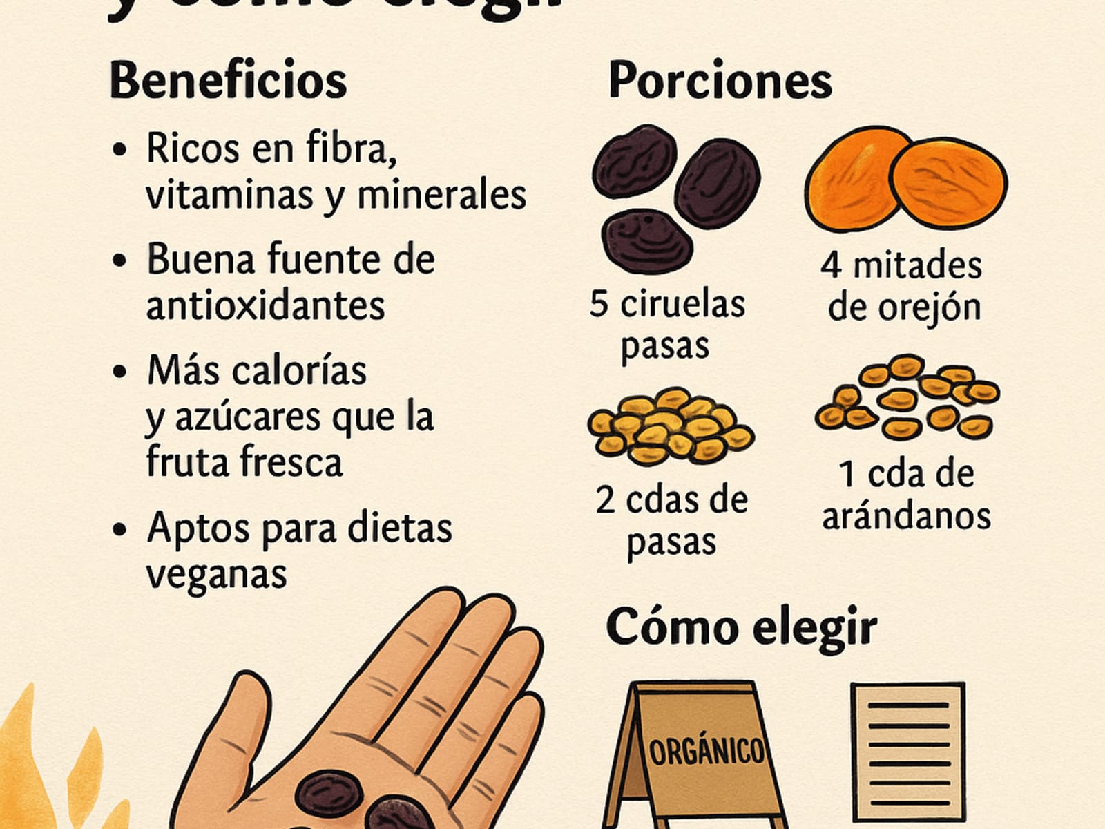 Frutos deshidratados: beneficios, porciones y cómo elegir