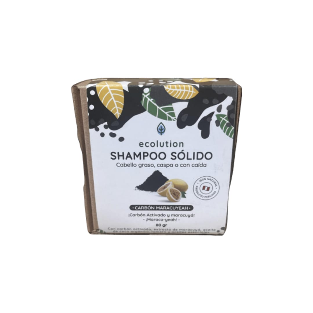 Shampoo Sólido Natural Ecolution — Carbón Maracuyeah - Image 1