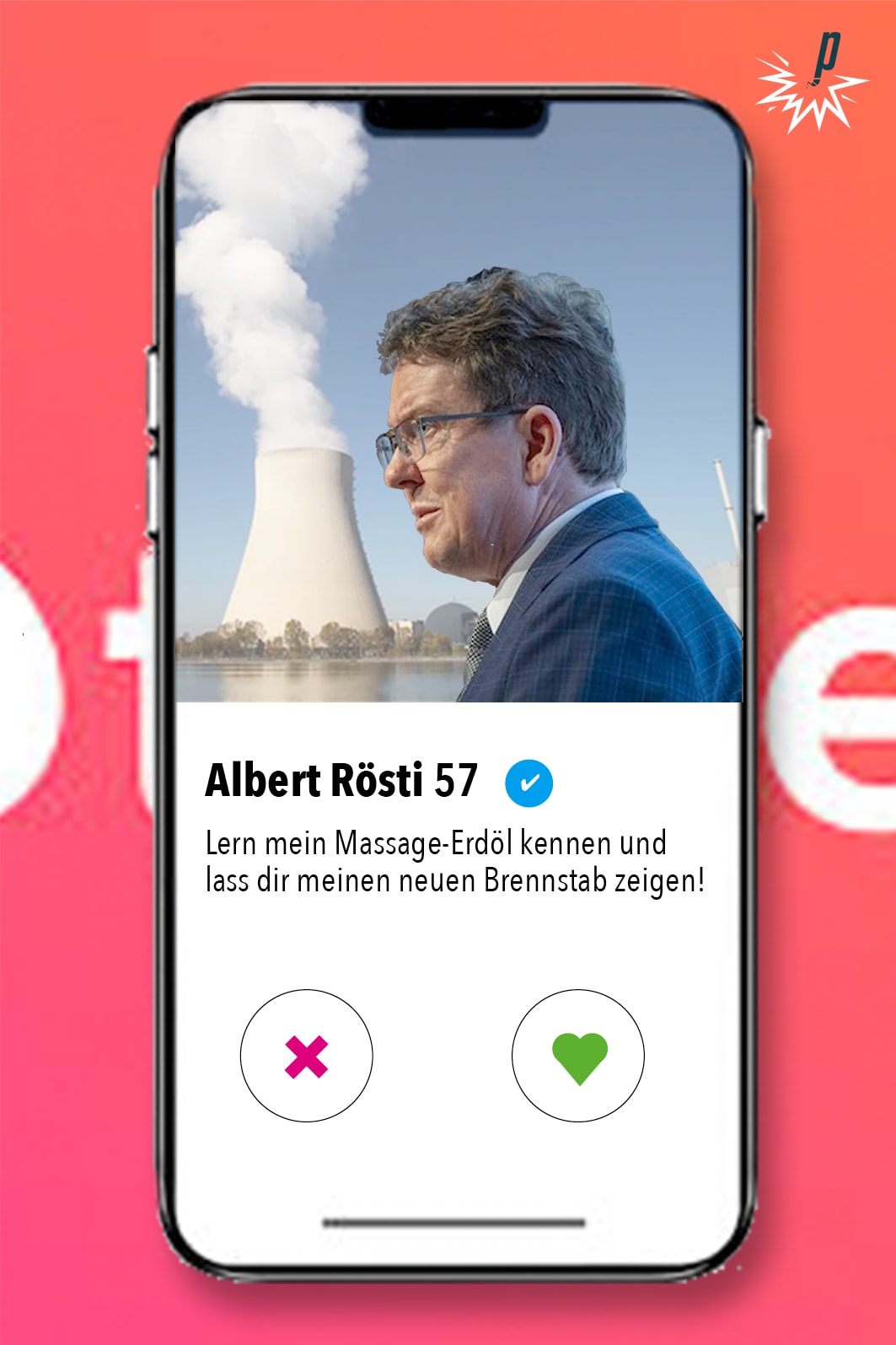 Tinder-Profil Albert Rösti von Petarde