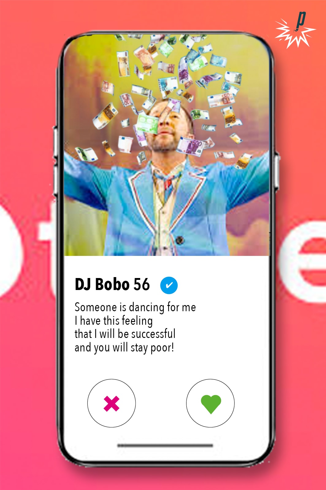 Tinder-Profil DJ Bobo von Petarde