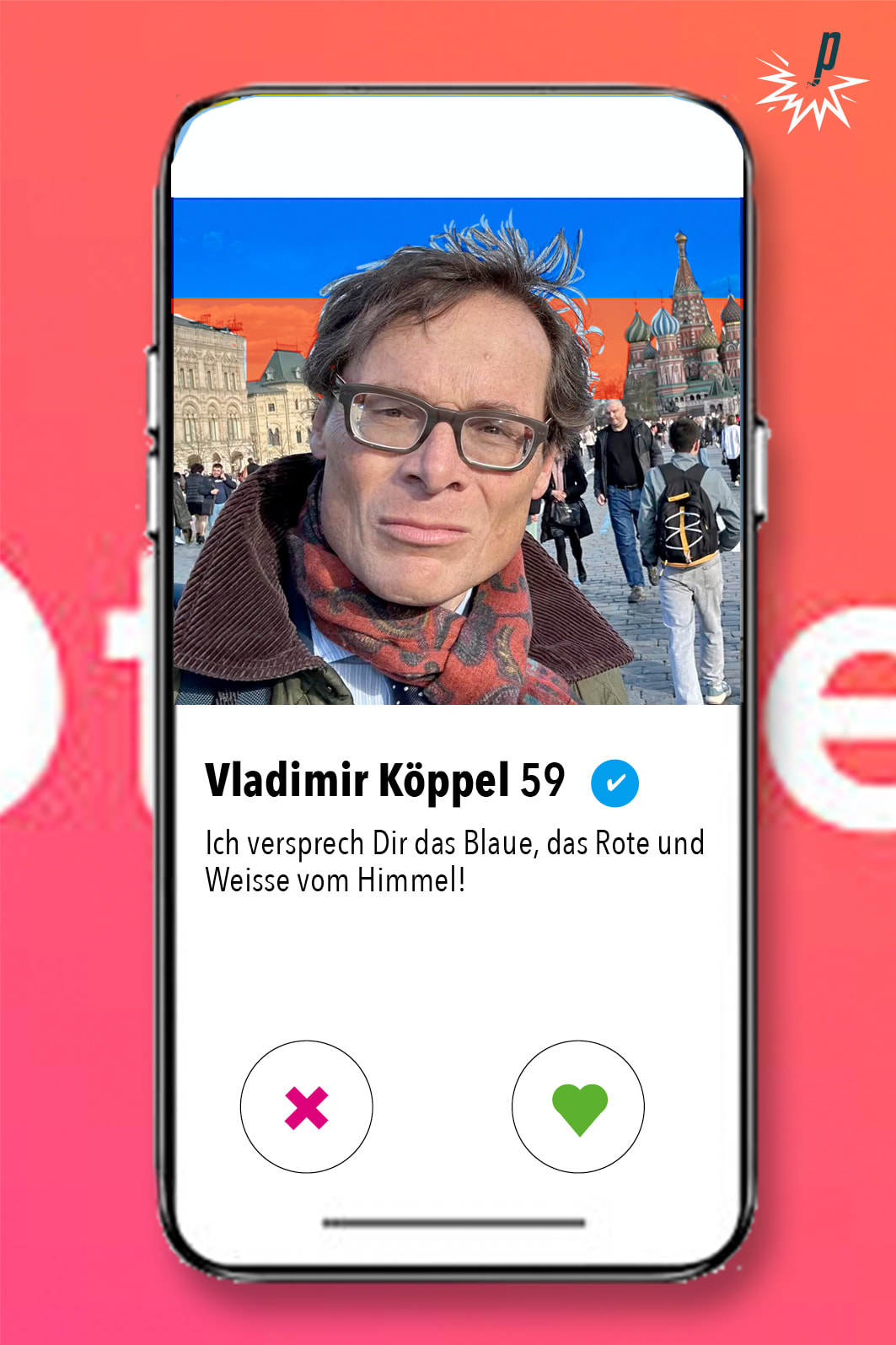 Tinder-Profil Vladimir Köppel von Petarde