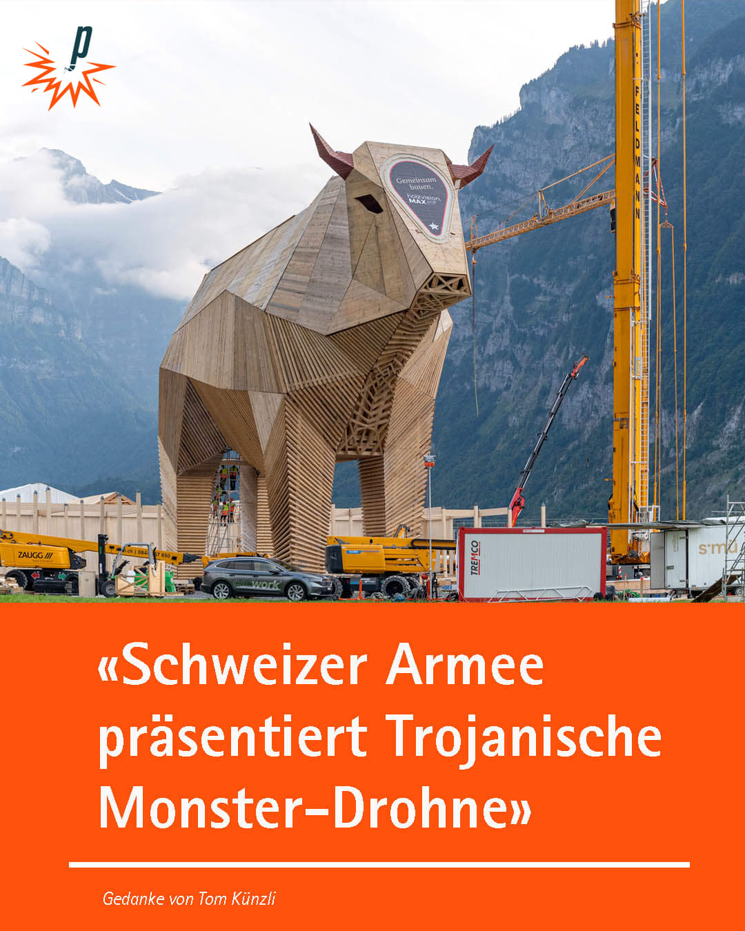 Schweizer Armee präsentiert Trojanische Monster-Drohne