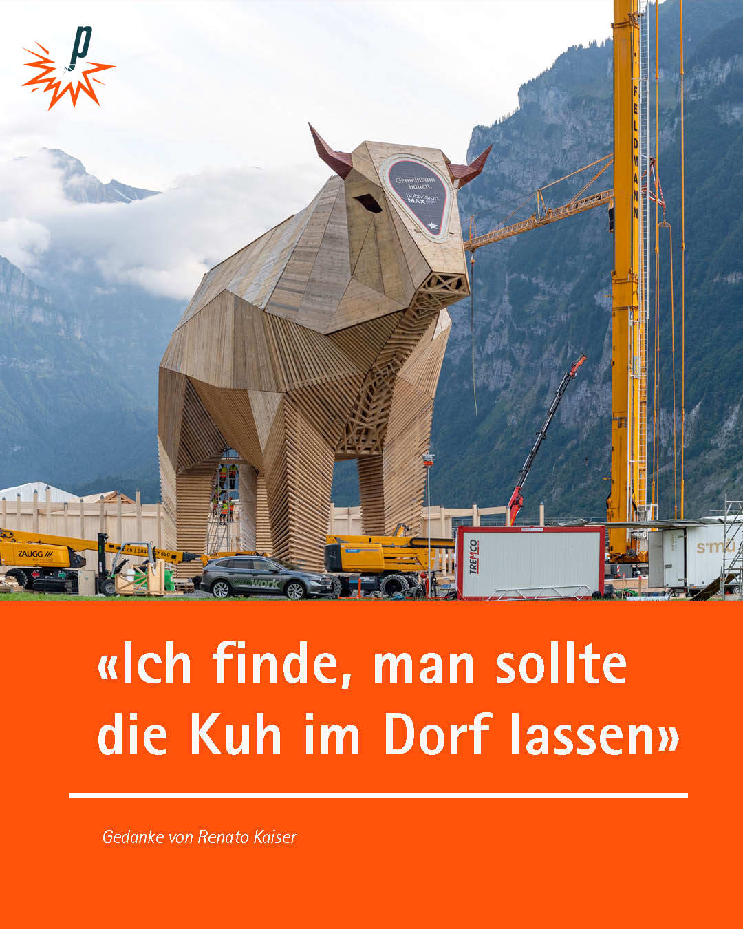 Ich finde, man sollte die Kuh im Dorf lassen