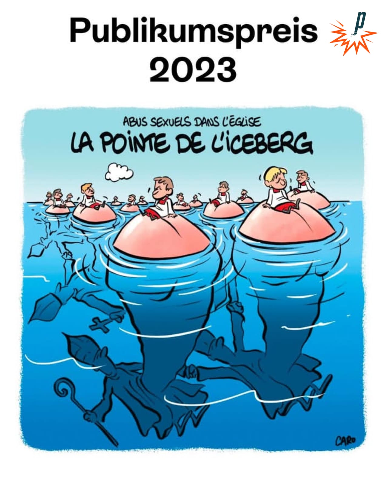 Siegercartoon von Caro Rutz des Publikumspreises der Ausstellung Gezeichnet