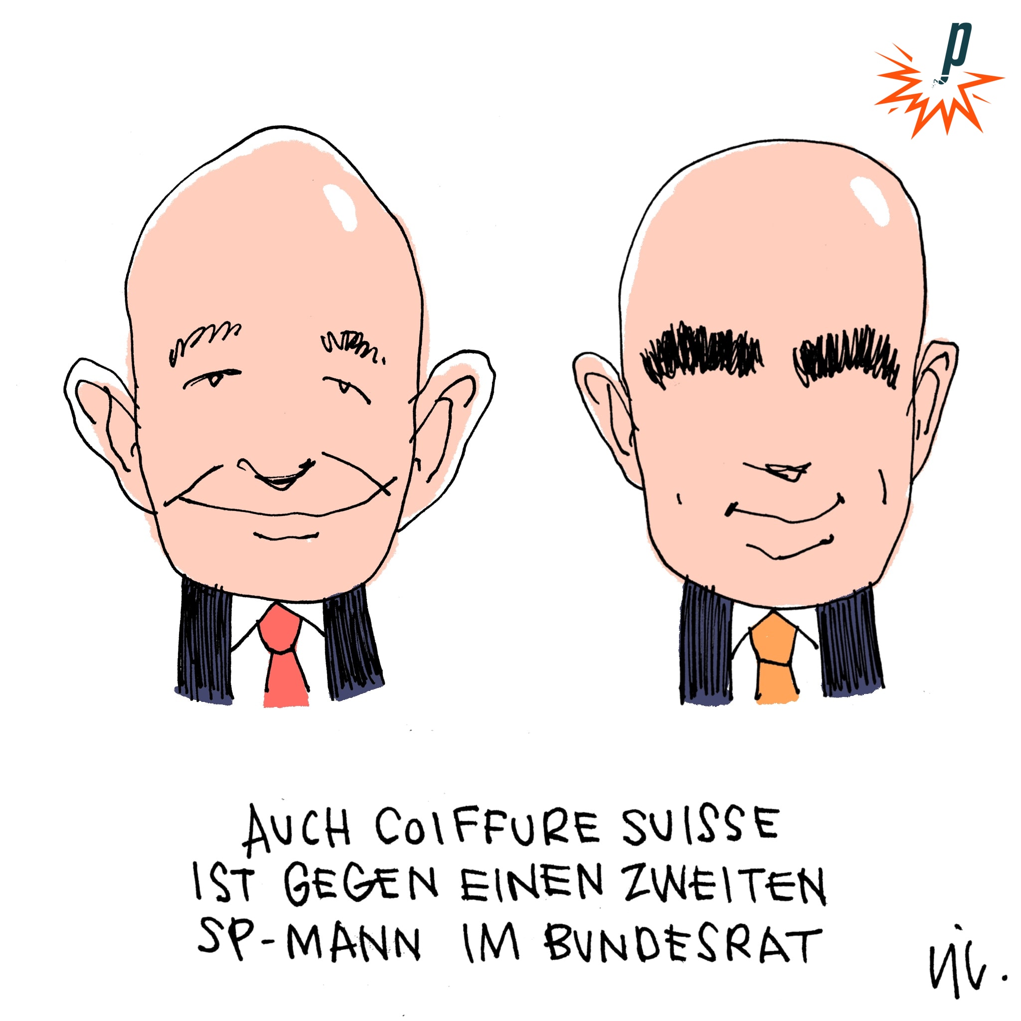 Coiffure Suisse will nicht, dass nach Alain Berset auch Glatzenträger Daniel Jositsch  in den Bundesrat einzieht. 