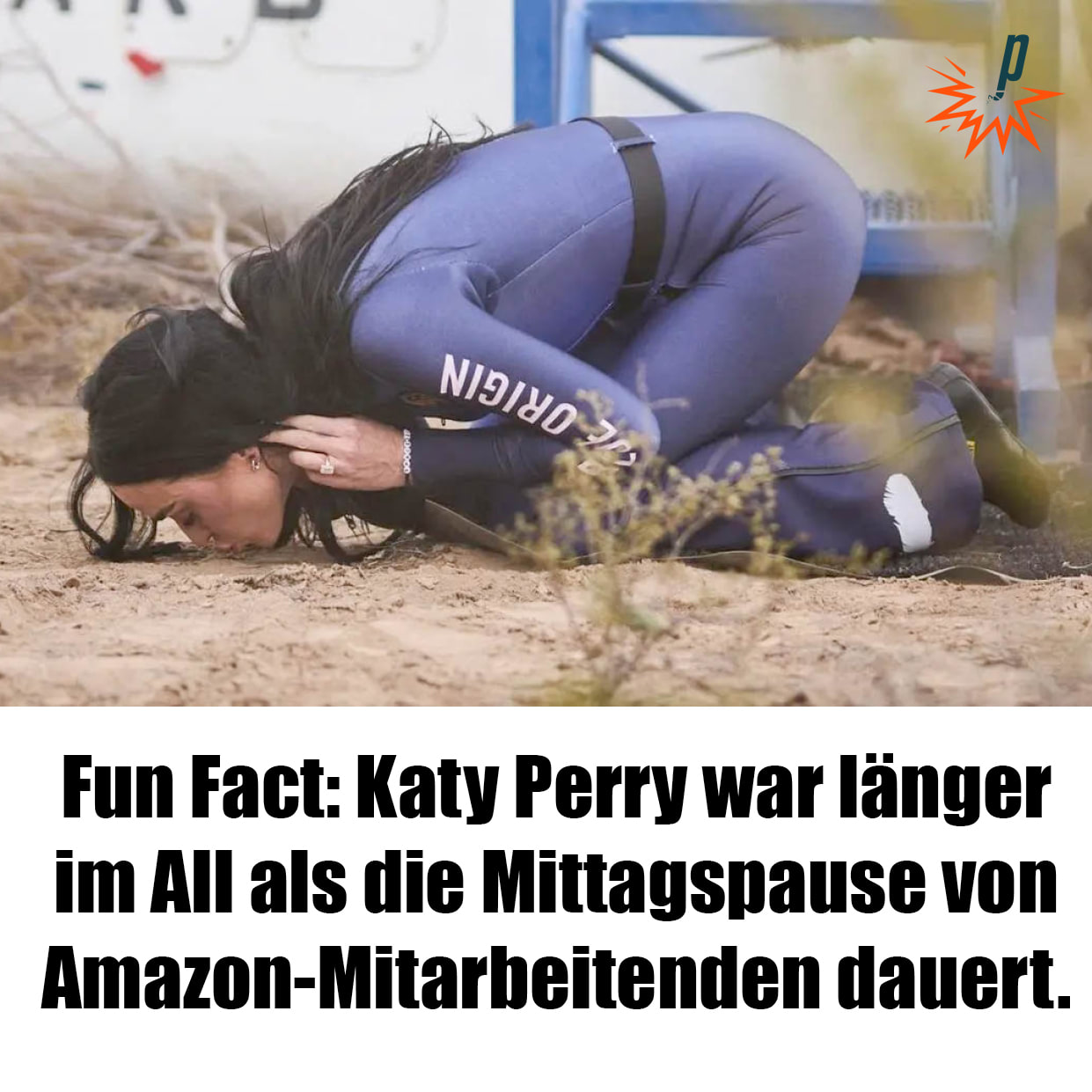 Fun Fact: Katy Perry war länger im All als die Mittagspause von Amazon-Mitarbeitenden dauert.