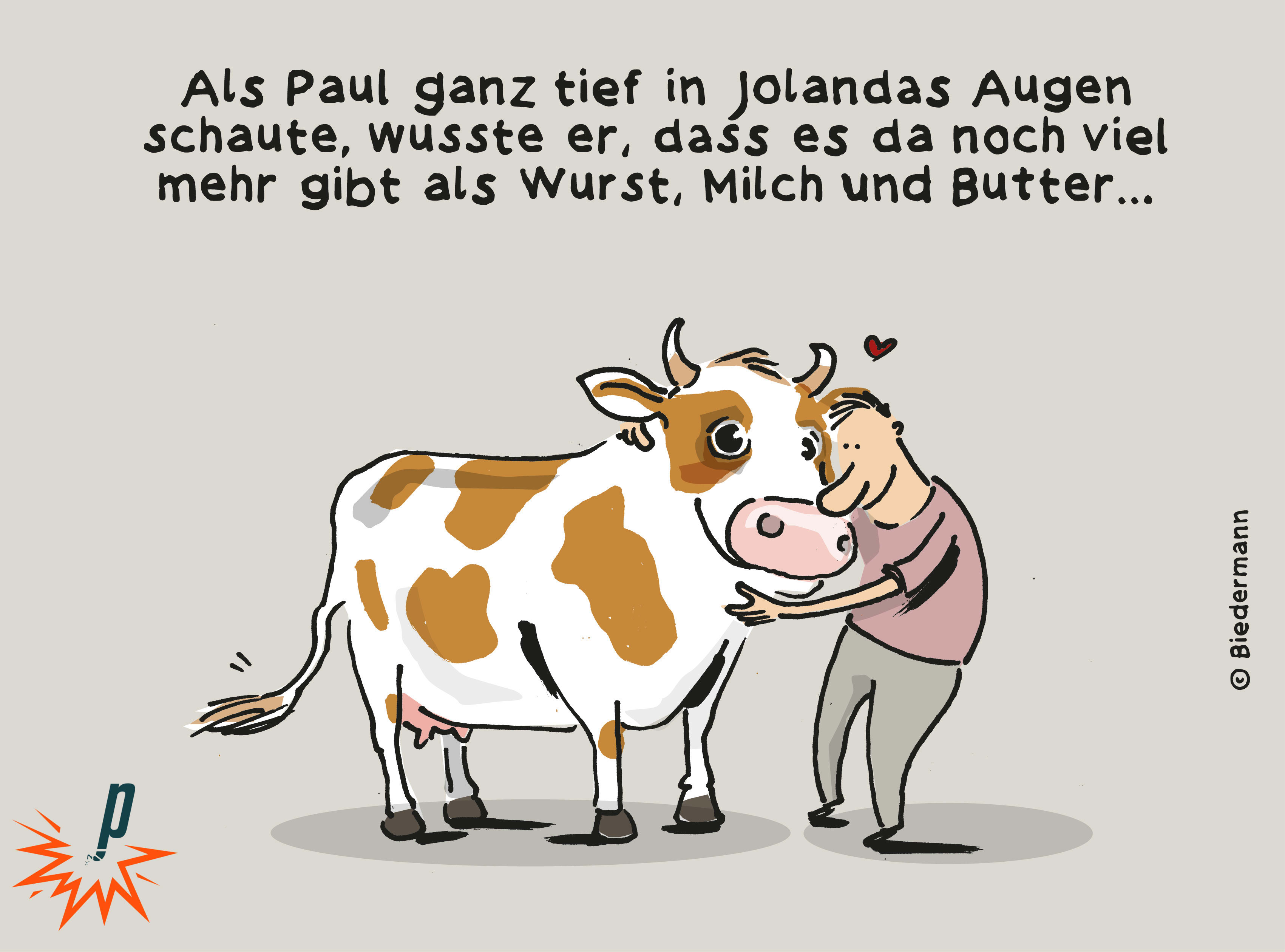 Paul und seine Kuh Jolanda