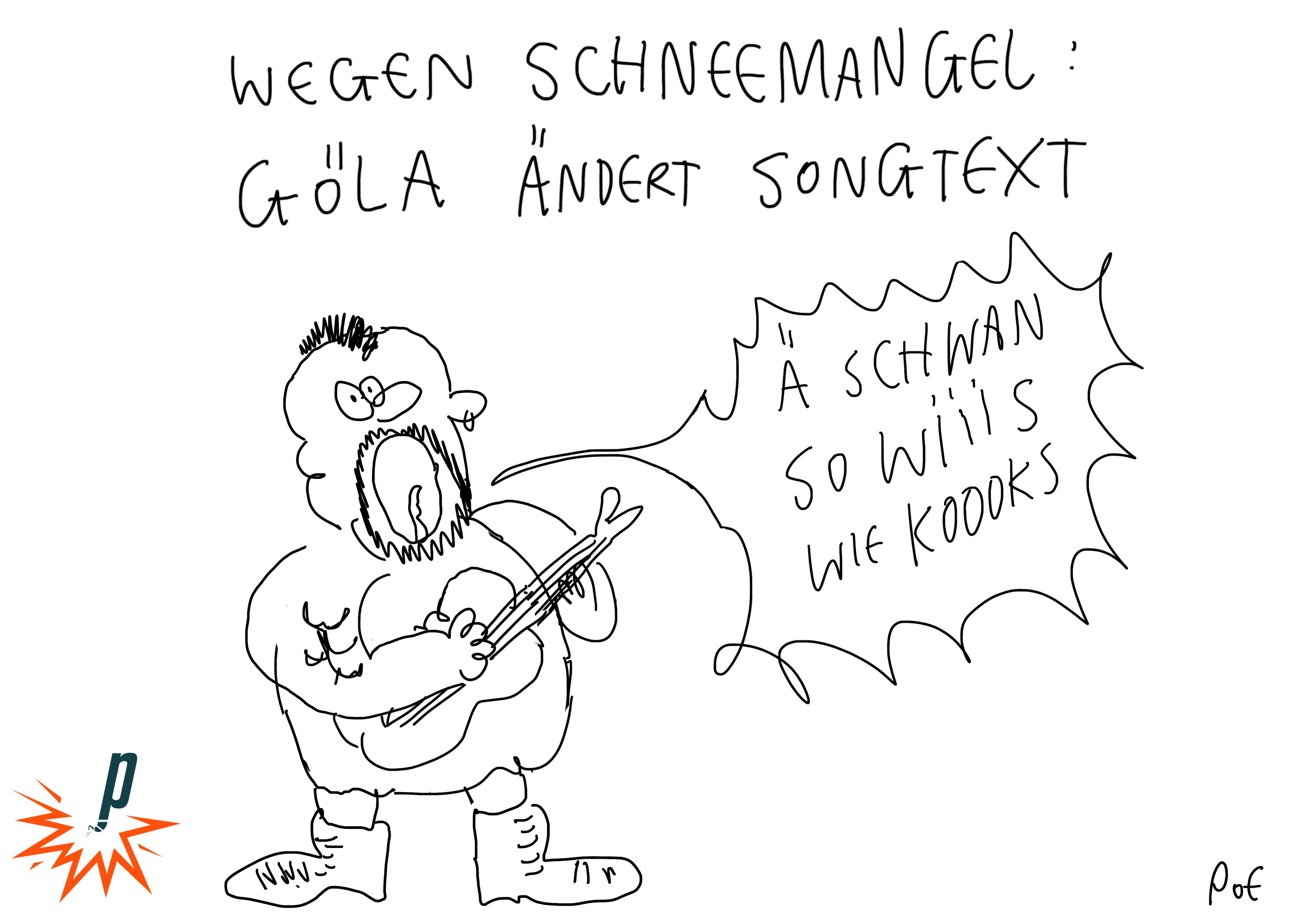 Cartoon: Schneemangel Göla