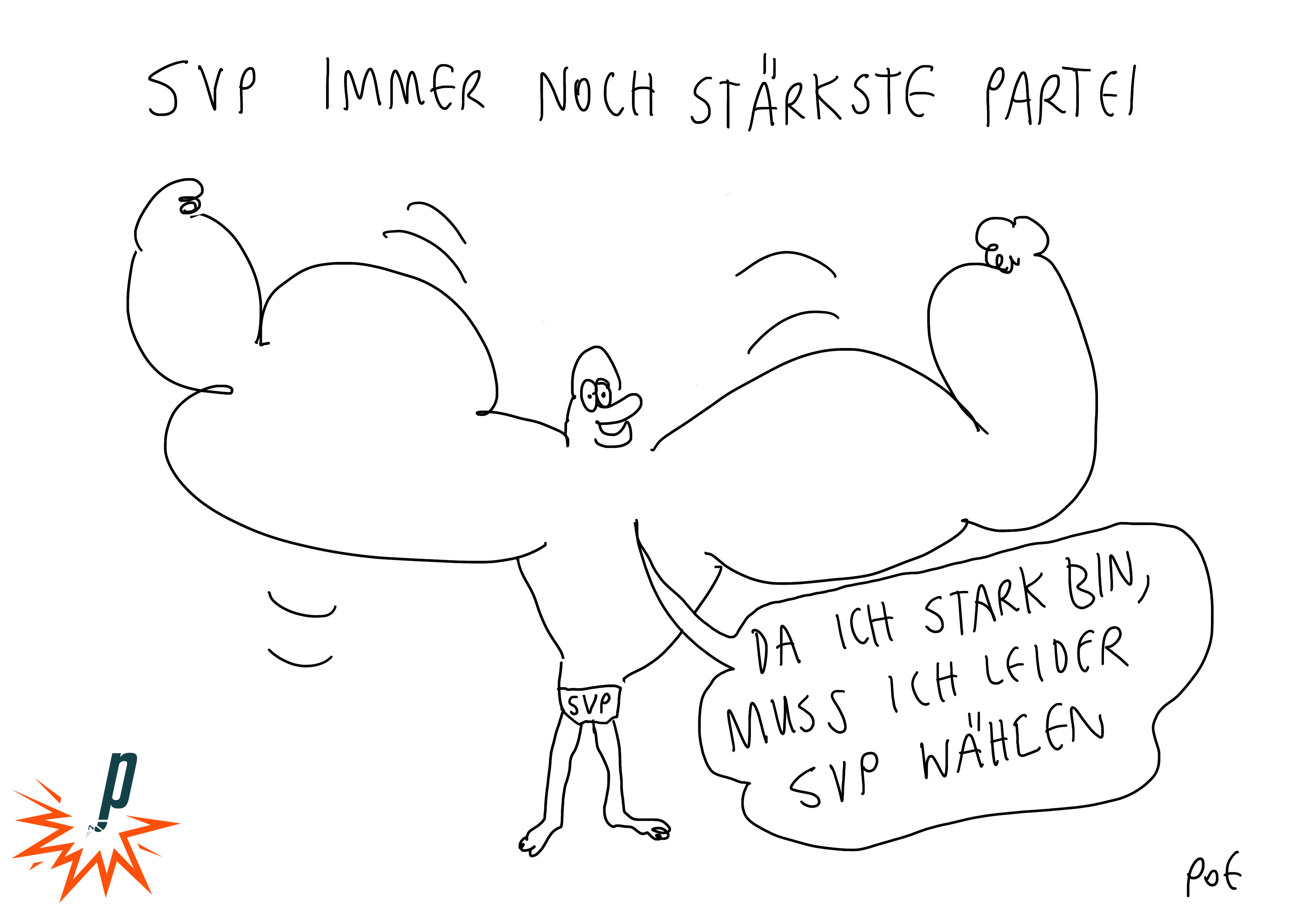 Cartoon: SVP Stärkste Partei