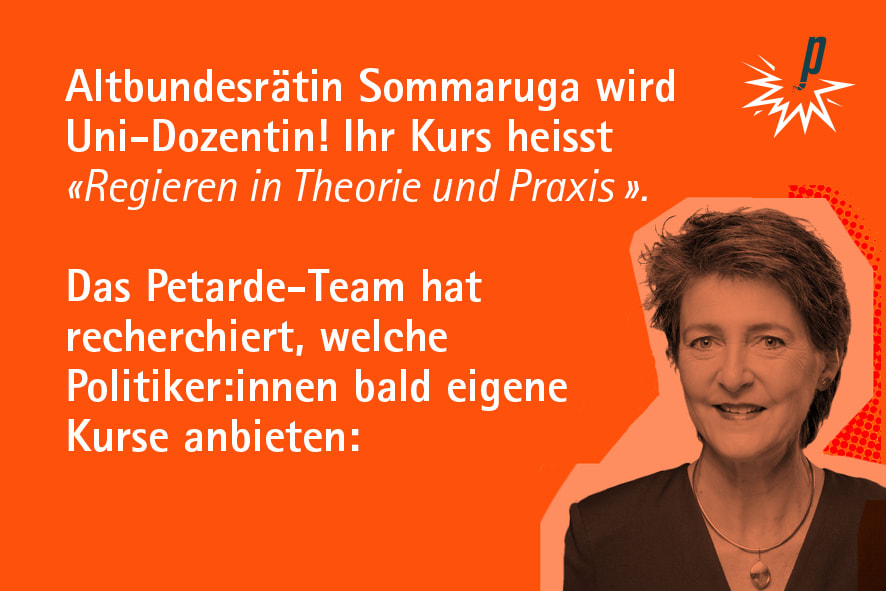 Das Petarde-Team recherchiert Uni-Kurse von Politiker:innen, von Petarde
