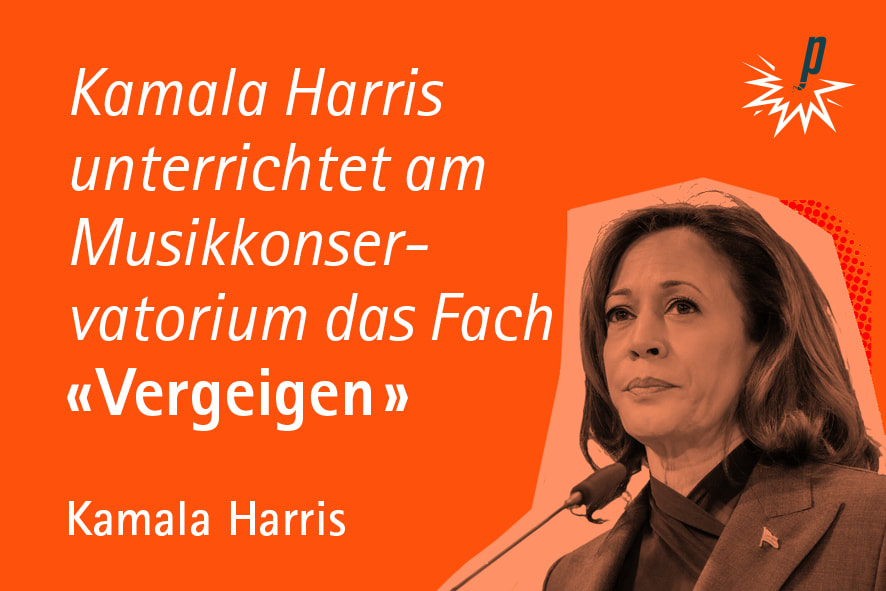 Kamala Harris  unterrichtet am Musikkonser- vatorium das Fach «Vergeigen»