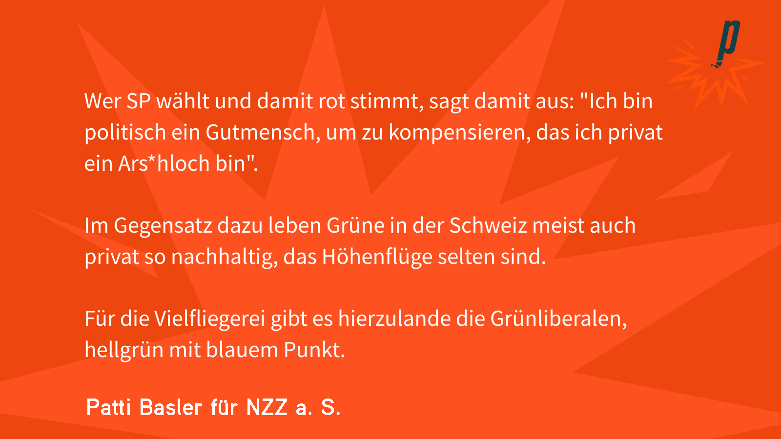 Text 3 von Patti Basler "Wenn eine Ampel nicht funktioniert, gilt Vorfahrt vor rechts!"