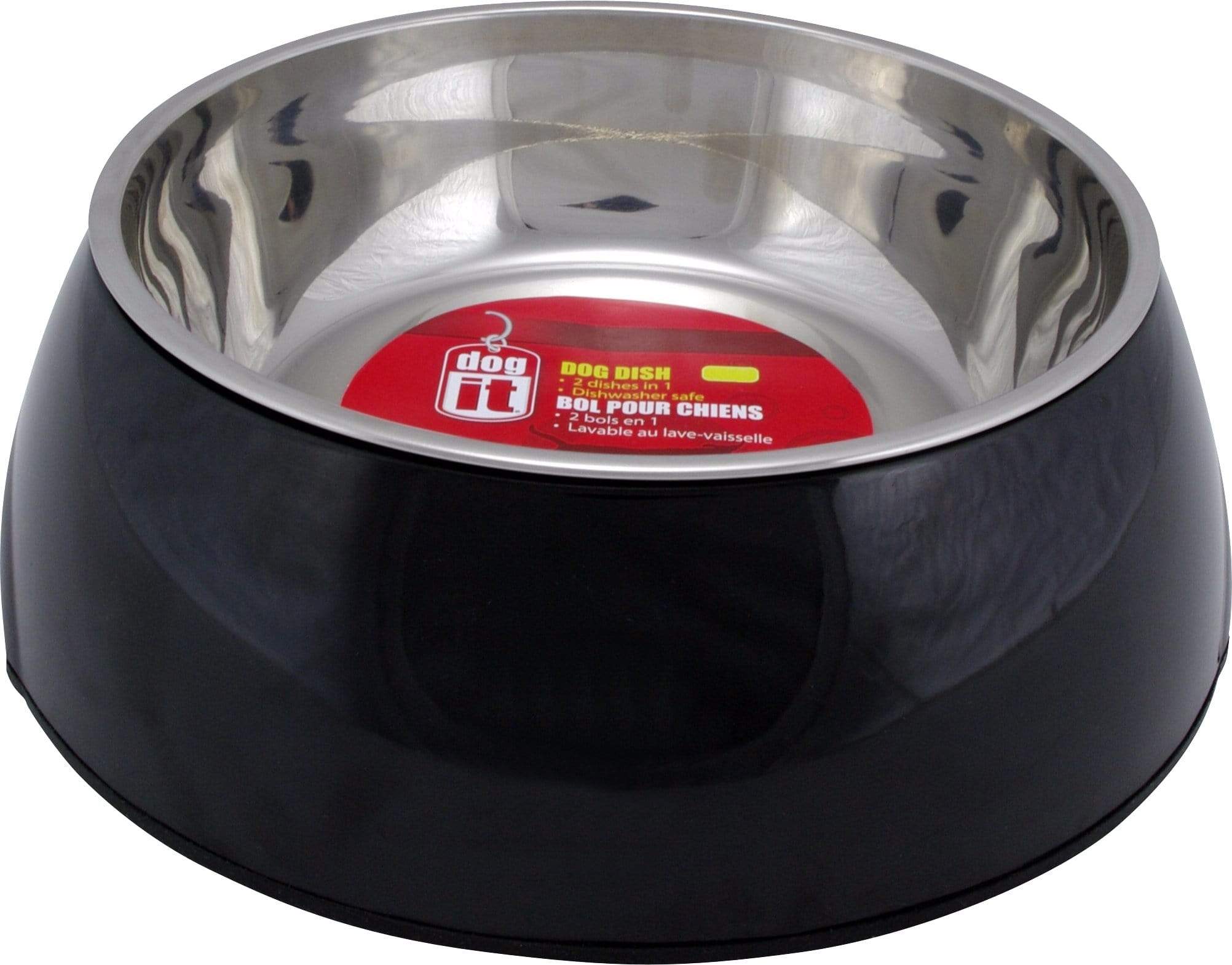 Dogit Black 2 in 1 Durable Dog Bowl