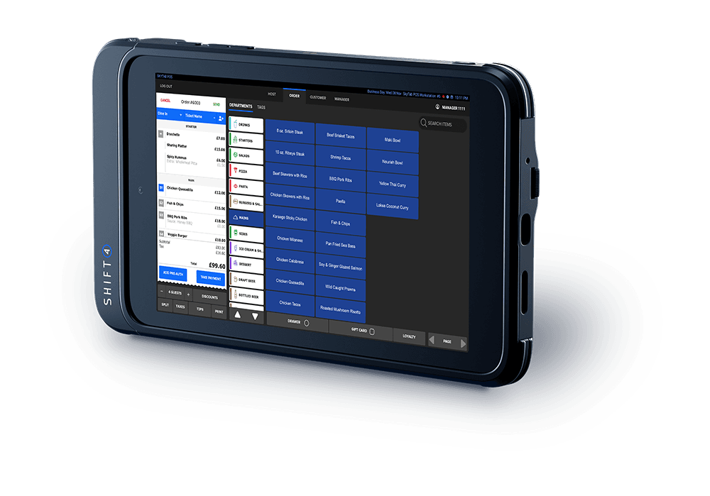 SkyTab Glass mobile ordering POS device