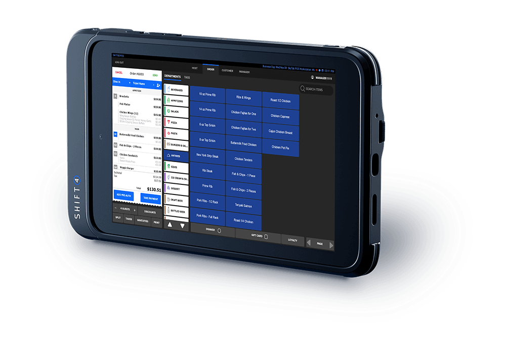 SkyTab Glass mobile ordering POS device