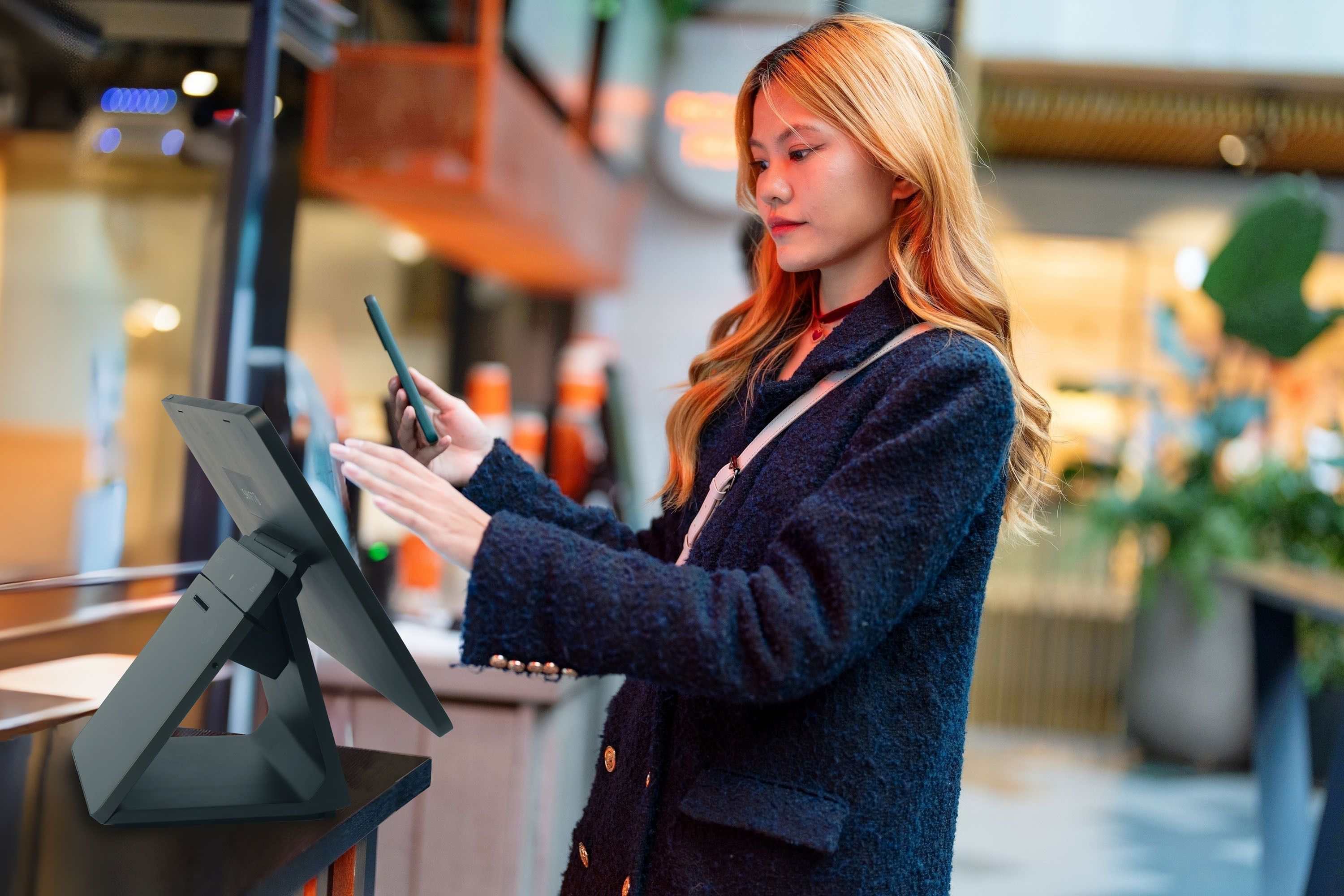 SkyTab Kiosk on a tabletop