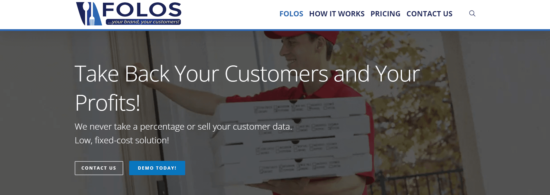 A screenshot of the Folos website homepage